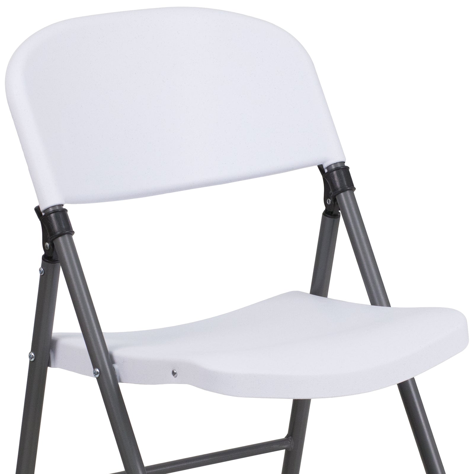 Flash Furniture HERCULES Series Plastic Folding Chair White Box of 6