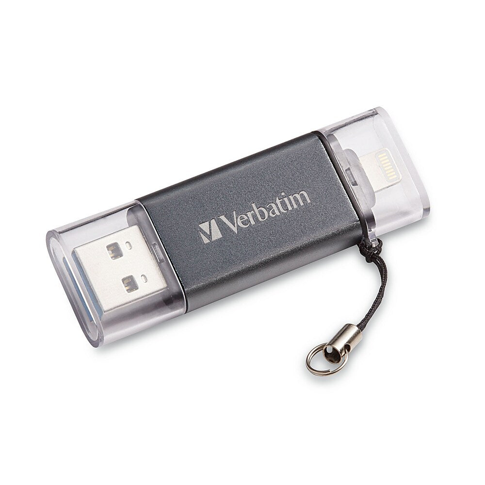 Verbatim Store 'n' Go Dual 64GB USB Flash Drive Graphite
