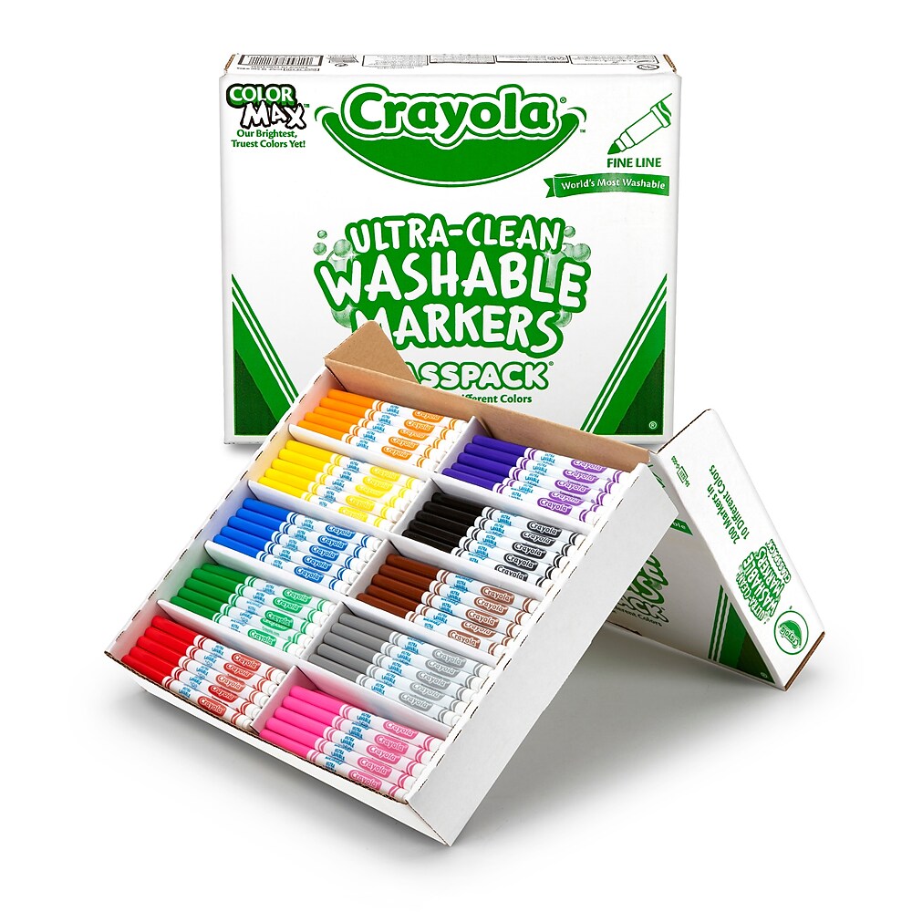 Crayola Washable Classpack Markers Assorted Colours