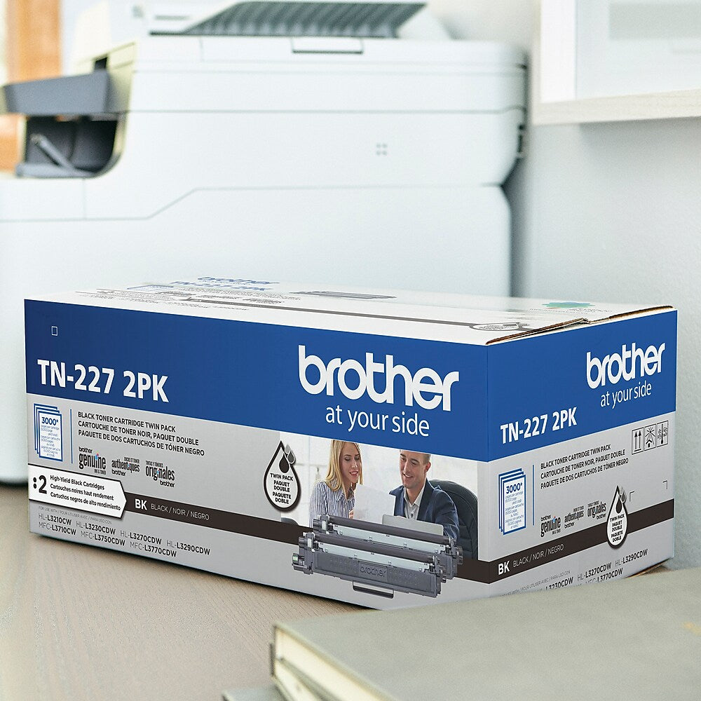 Brother TN227 High Yield Black Toner Cartridges 2 Pack
