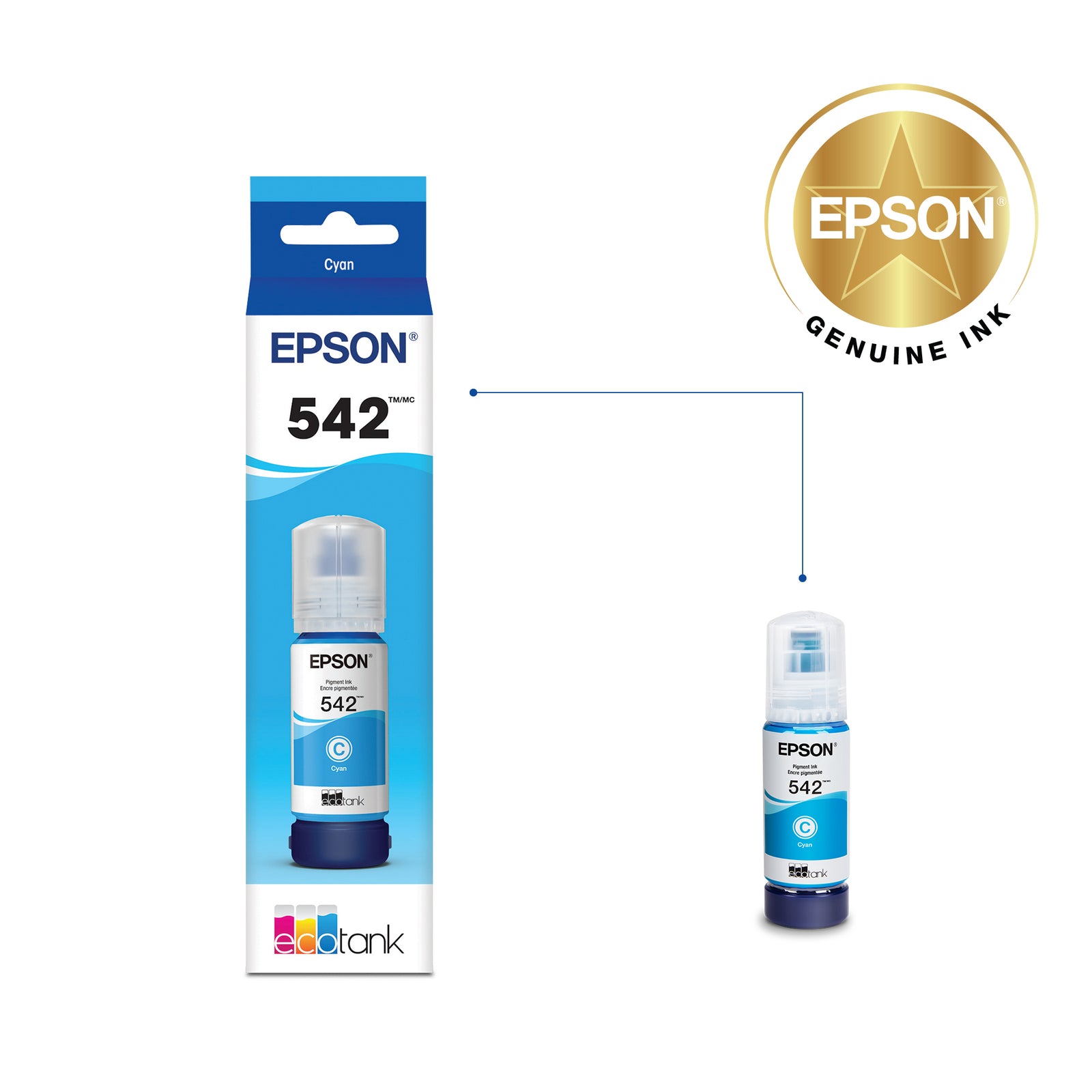 Epson T542 Ink Bottle Standard Capacity Cyan
