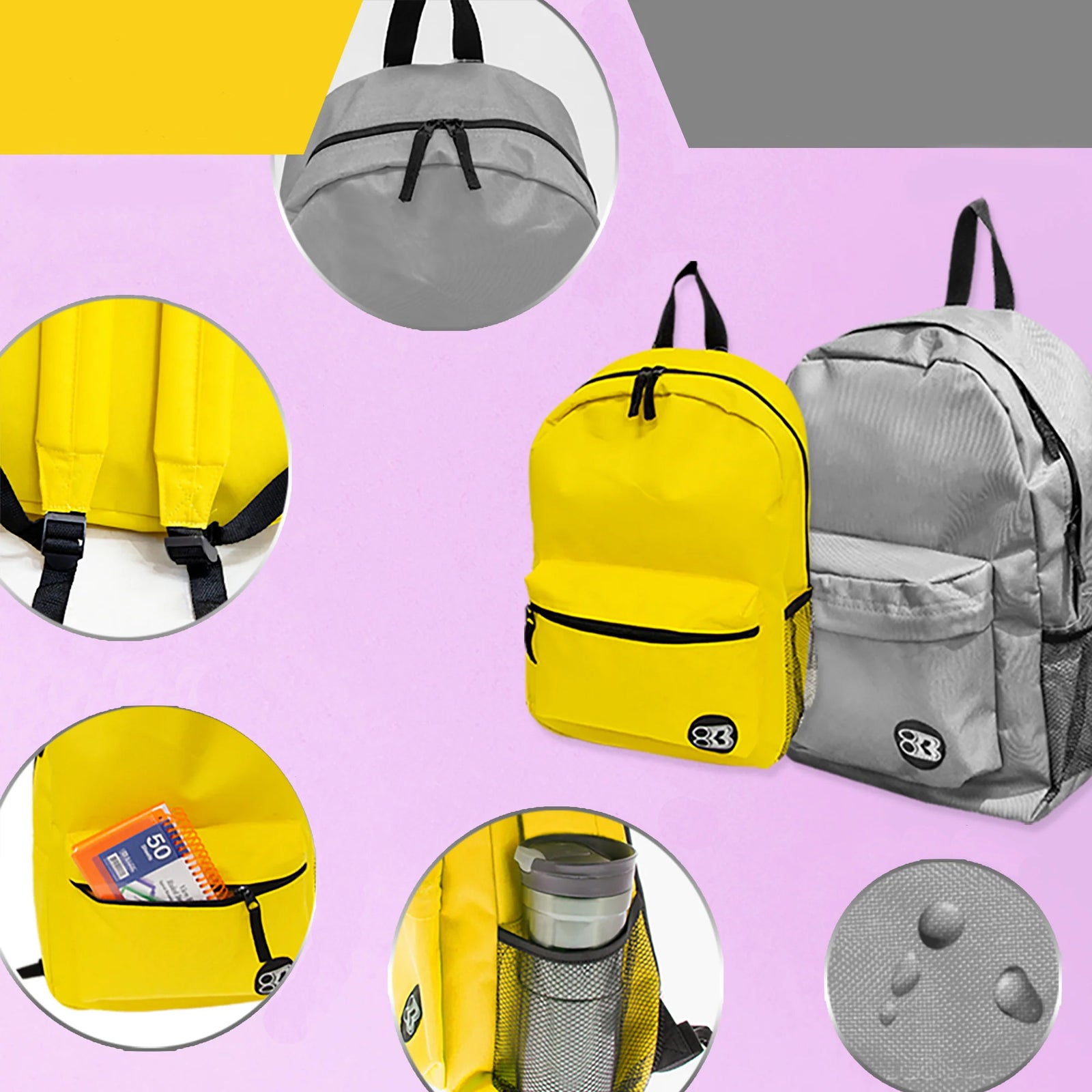 BAZIC Products Basic 16" Backpack Green