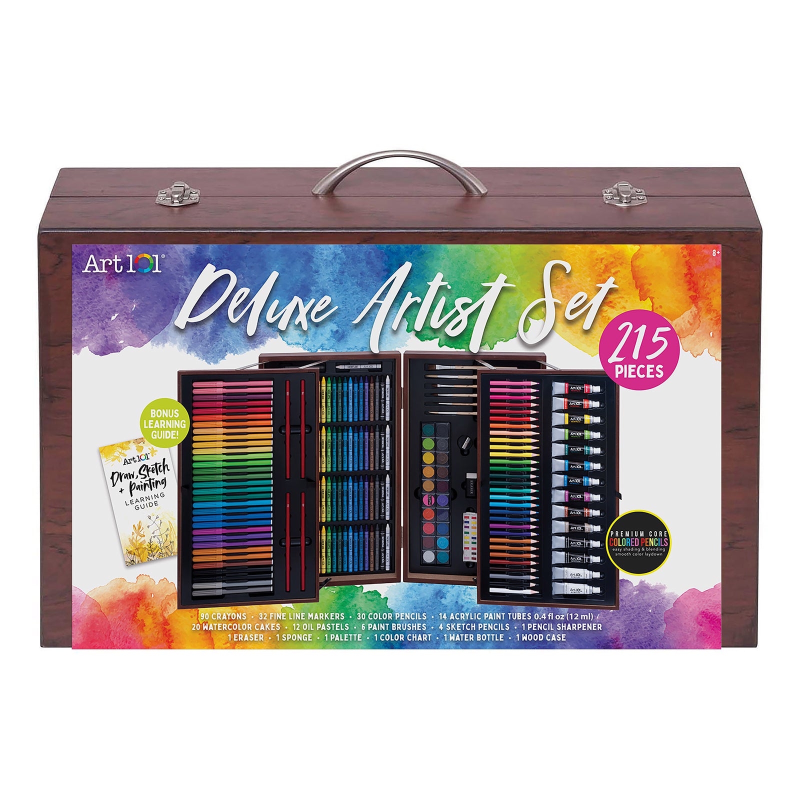 Art 101 Deluxe 215 Pieces Artist Wood Set
