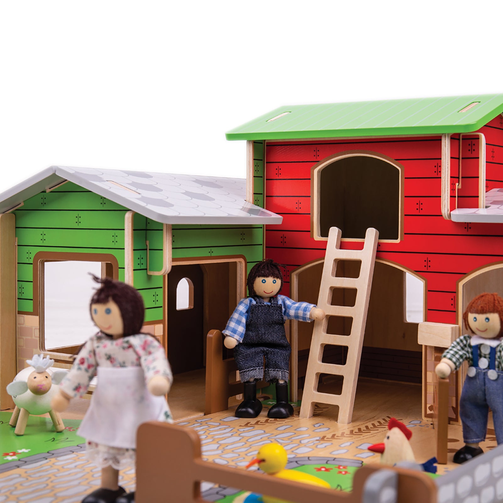 Bigjigs Toys Cobblestone Farm Playset