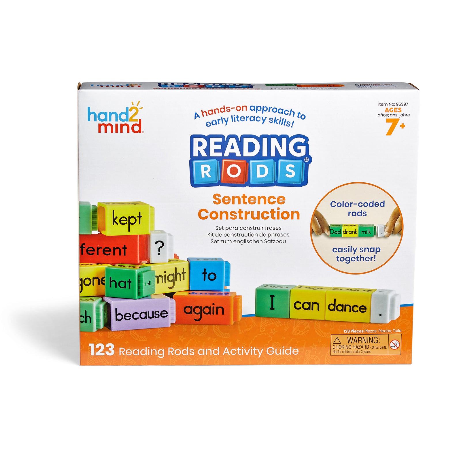 Hand2Mind Reading Rods Sentence Construction Set