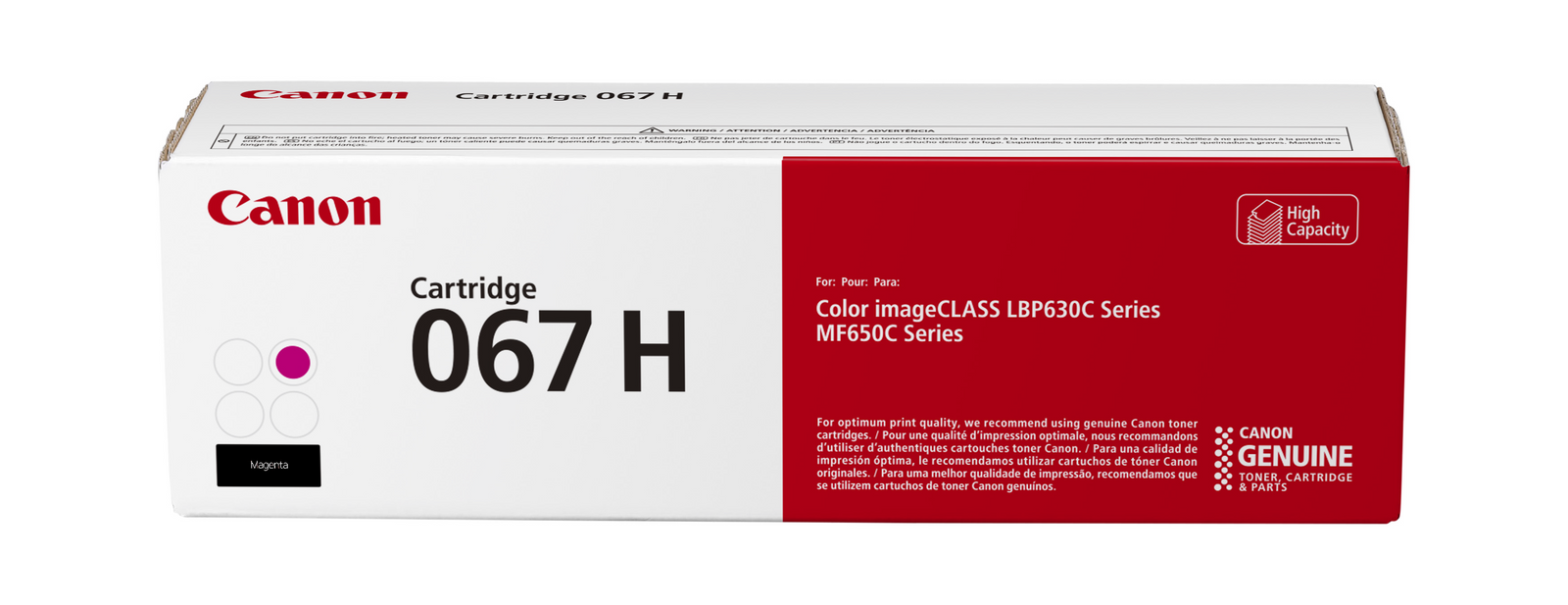 Canon 067 H Toner Cartridge High Capacity Yield Magenta