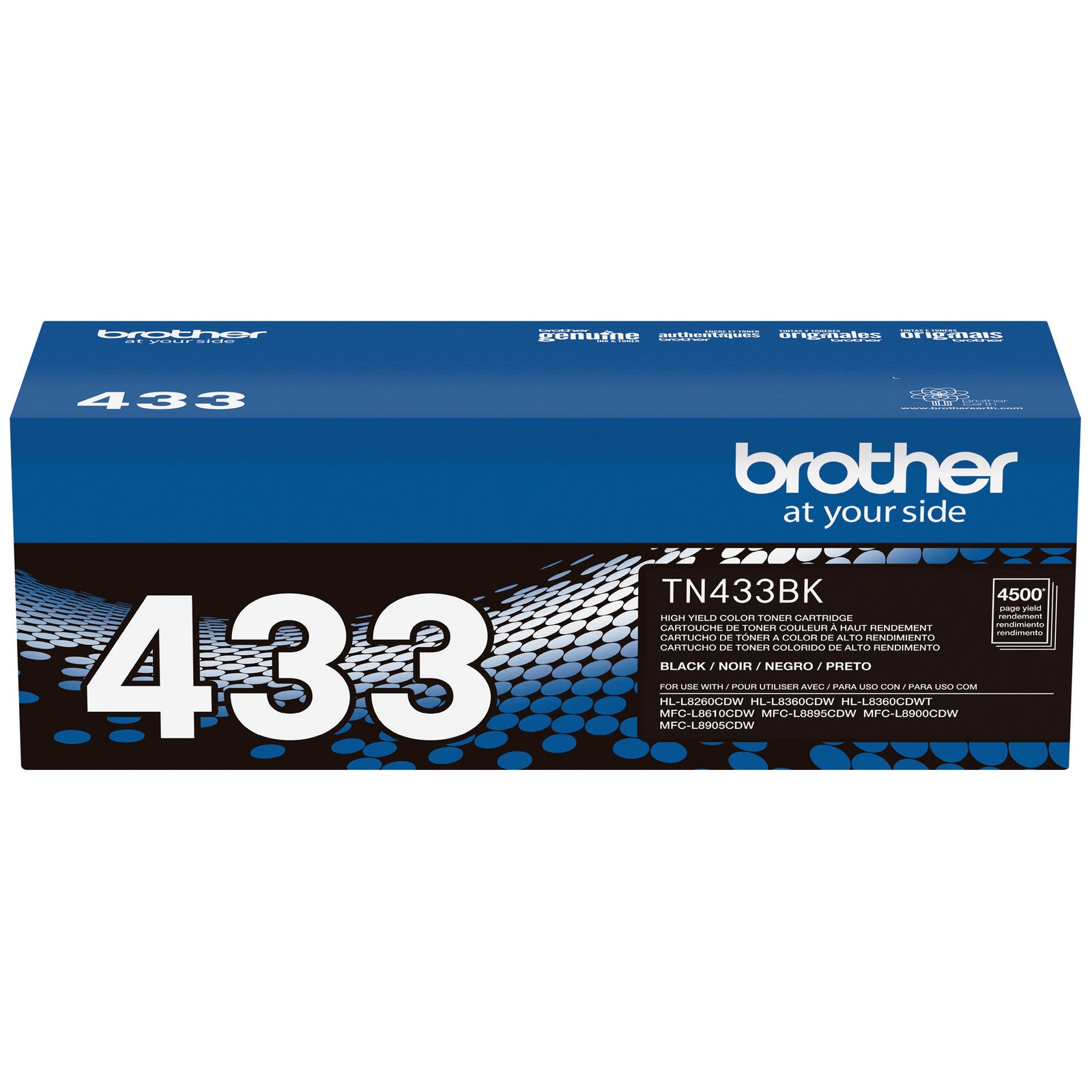 Brother TN433 High-Yield Black Toner Cartridge