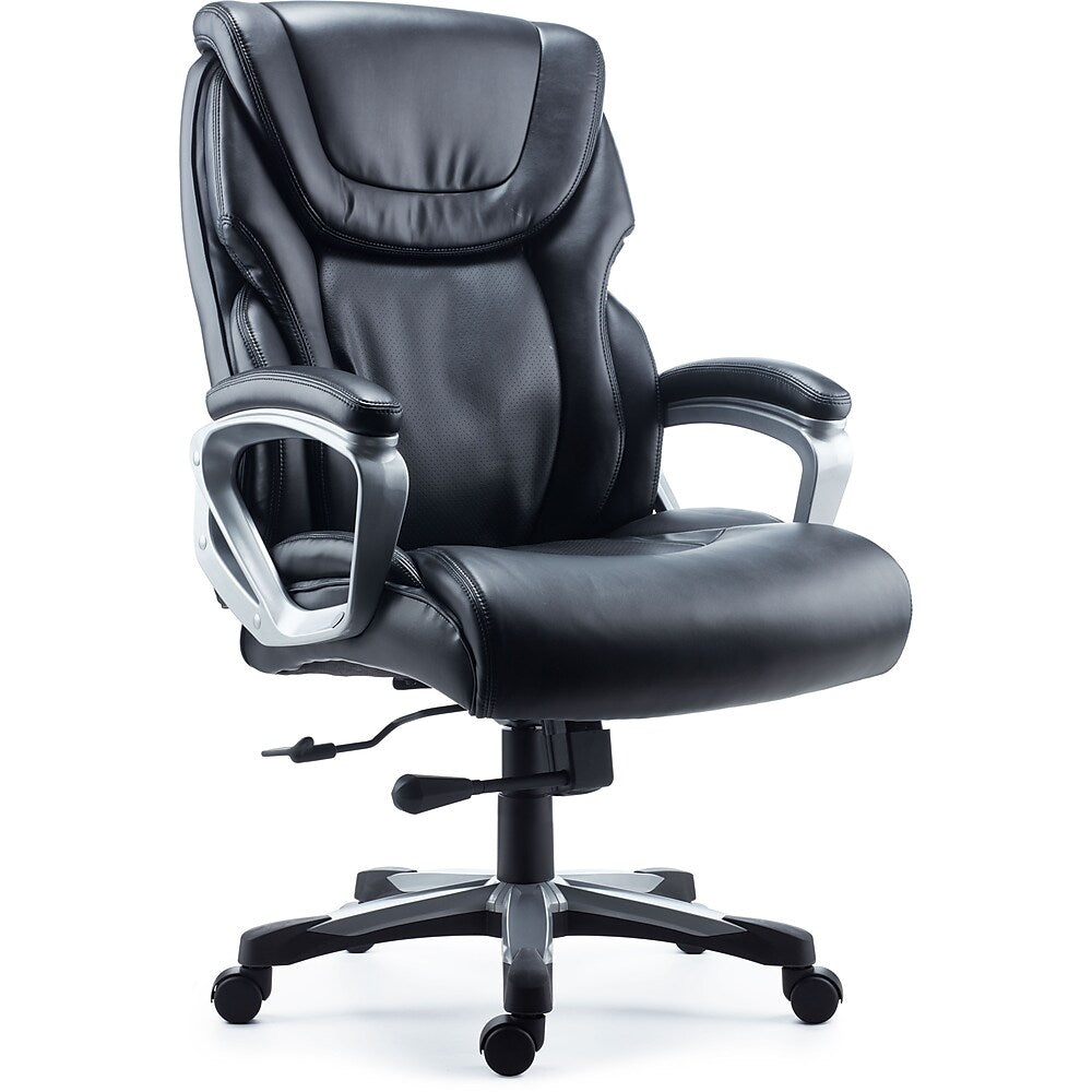 Denaly Bonded Leather Big and Tall Manager's Chair Black