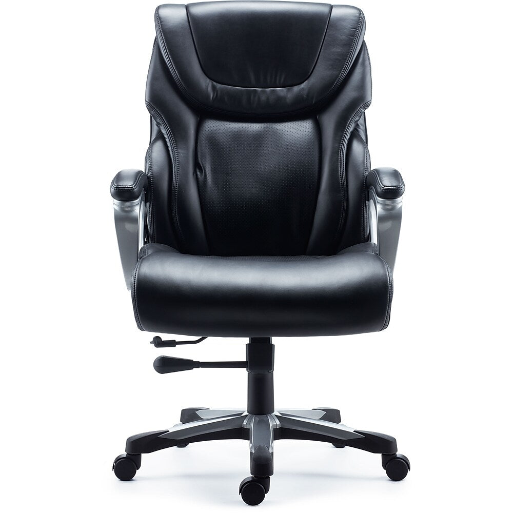 Denaly Bonded Leather Big and Tall Manager's Chair Black
