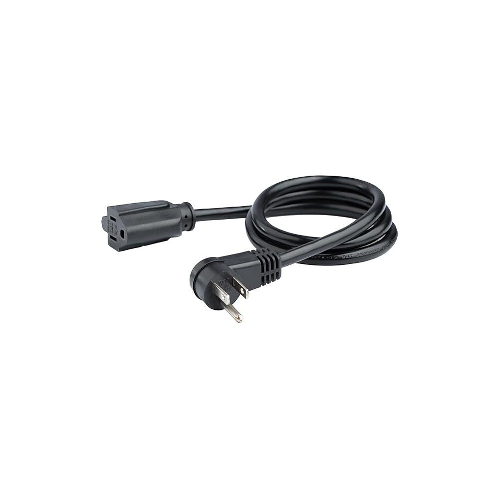 StarTech 3ft Black Right Angle Power Extension Cord