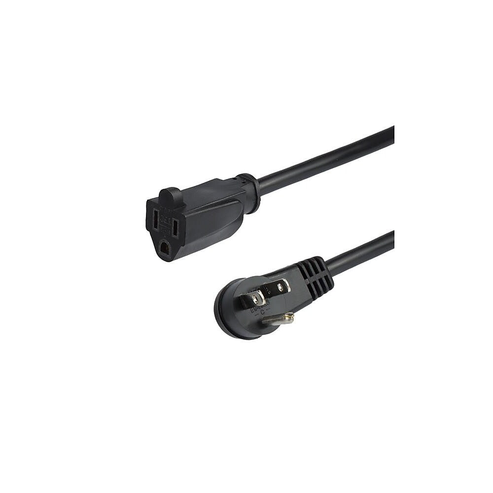 StarTech 3ft Black Right Angle Power Extension Cord
