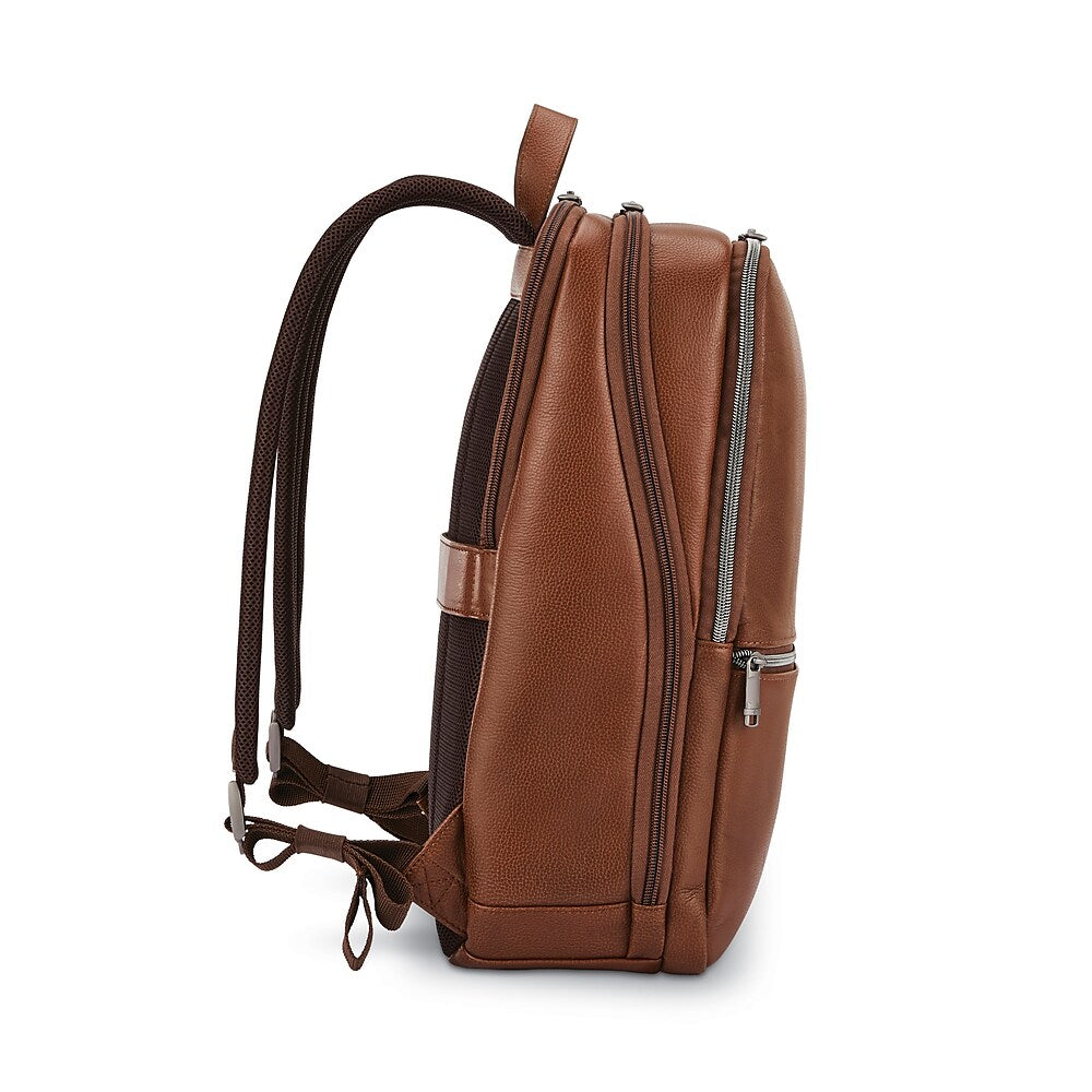Samsonite Classic Leather Backpack 15.6" Cognac