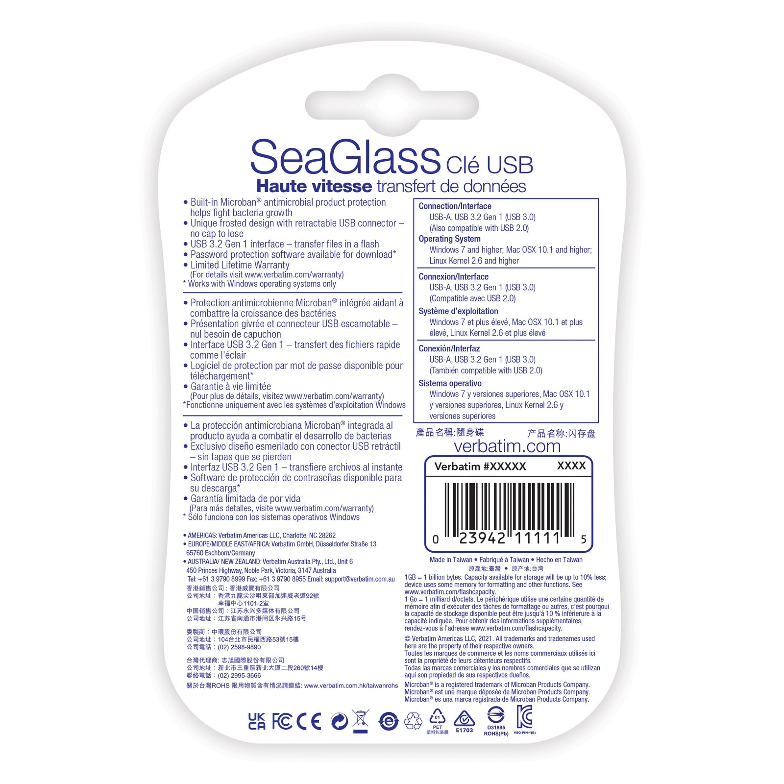 Verbatim Seaglass 32GB USB 3.2 Flash Drive 2 Pack