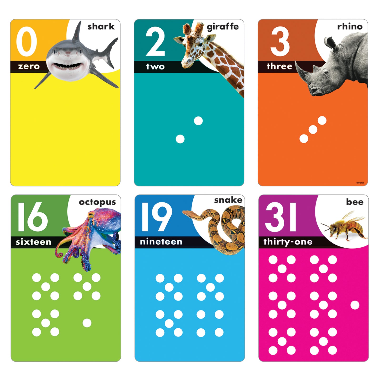 TREND enterprises Inc. Animals Count 0-31 Learning Set