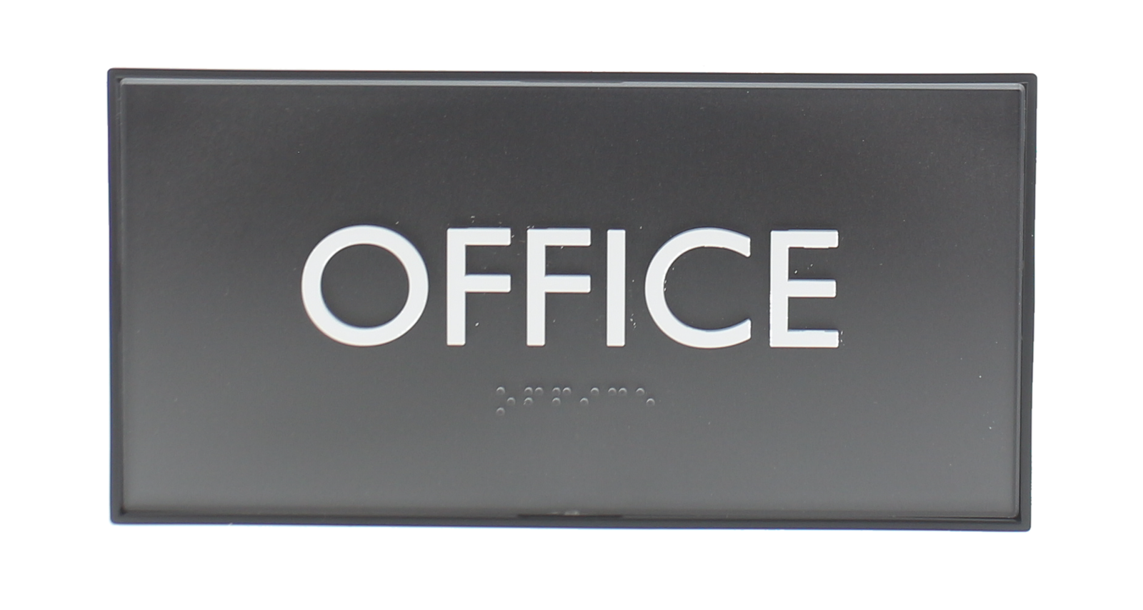 Headline Sign Premier OFFICE Sign - 4" H x 8" L - Black