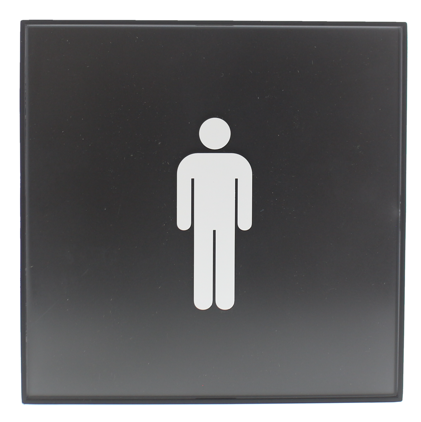 Headline Sign Premier MEN Restroom Sign - 8" H x 8" L - Black