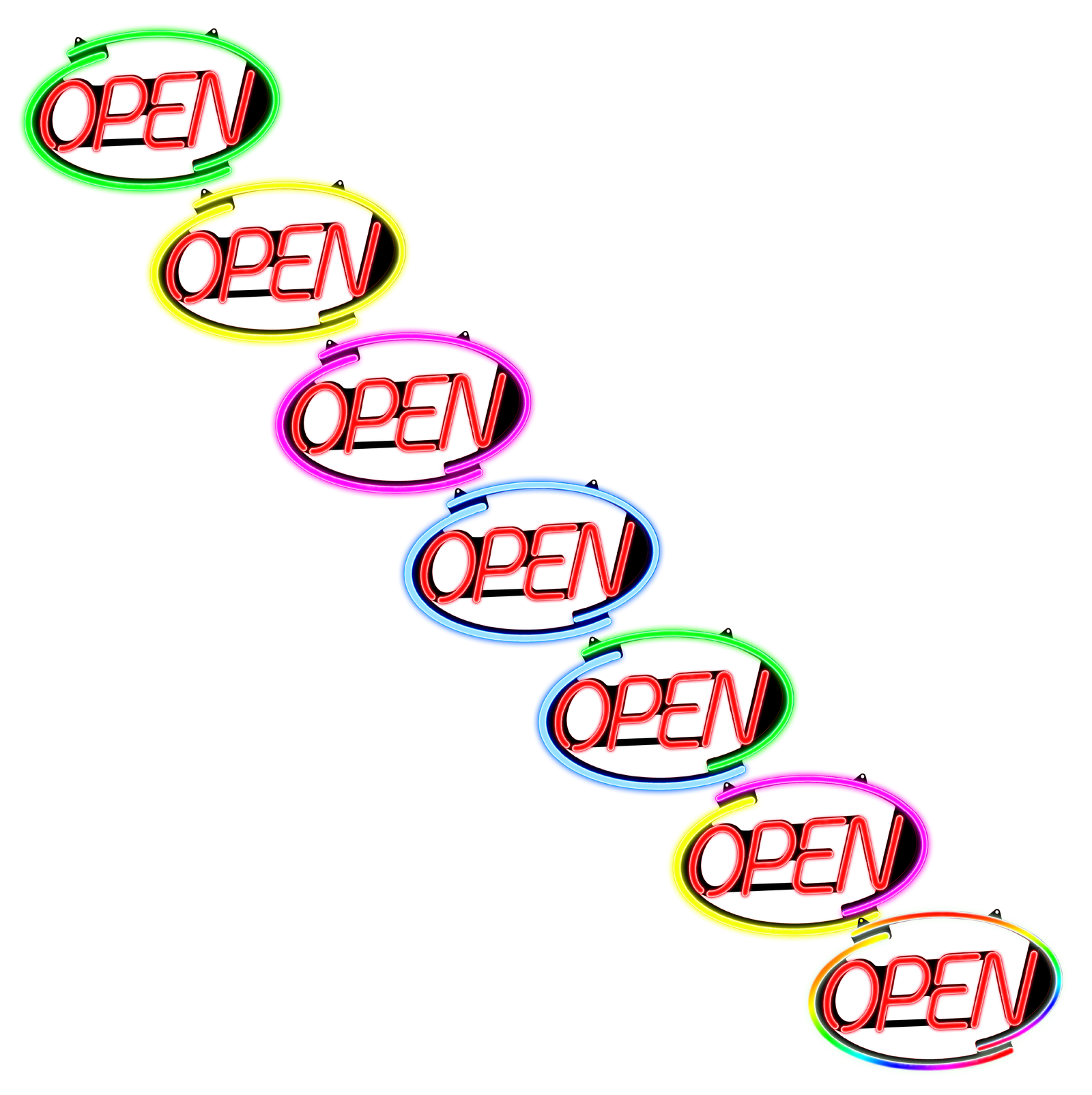 Pro-Lite "Open" Bold Led Sign Assorted Colours