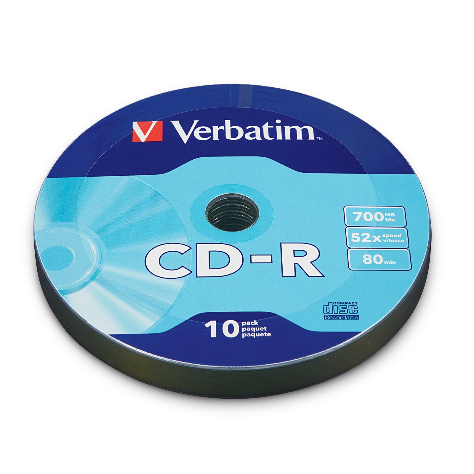 Verbatim CD-R 700MB 52X with Branded Surface 10 Pack
