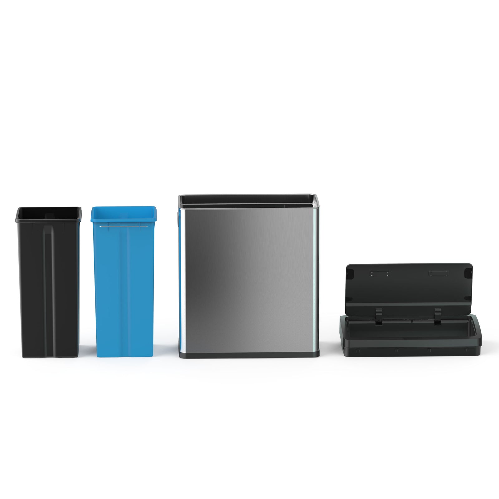 Step N' Sort Motion Sensor 2-Compartment Trash and Recycling Bin 60L