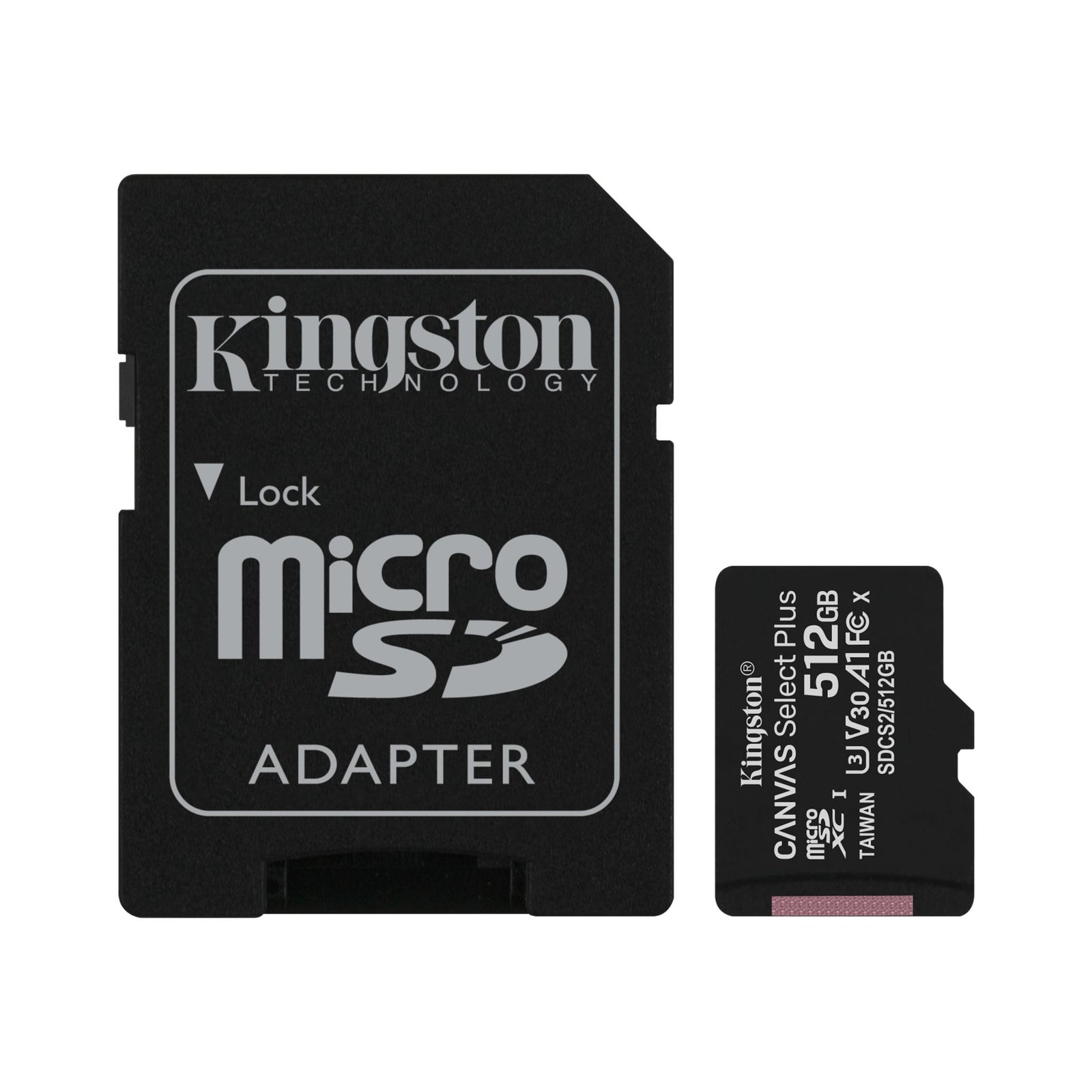 Kingston Canvas Select Plus MicroSD Card with SD Adapter 512GB