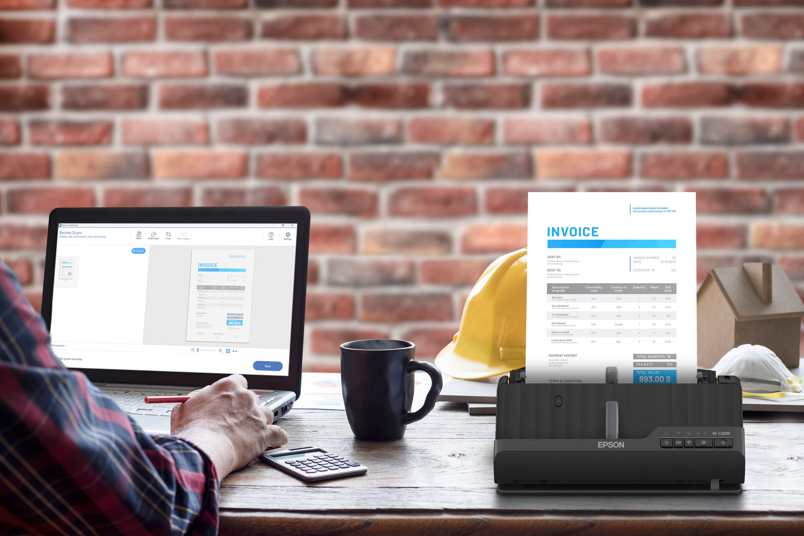 Epson WorkForce ES-C320W Desktop Document Scanner