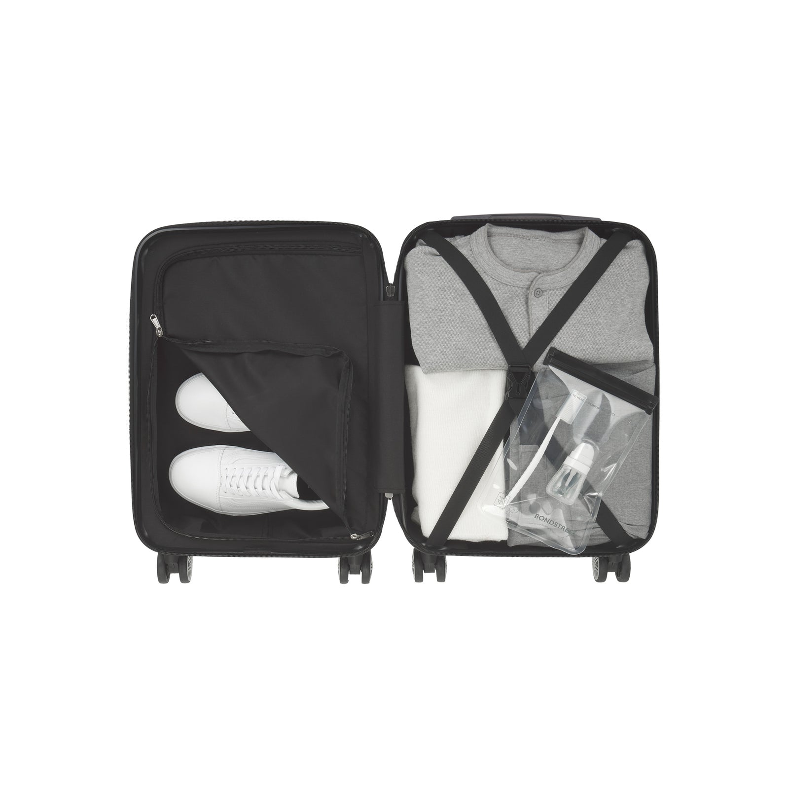 Bondstreet Panoramic 21.5" Hardside Carry on Luggage Charcoal