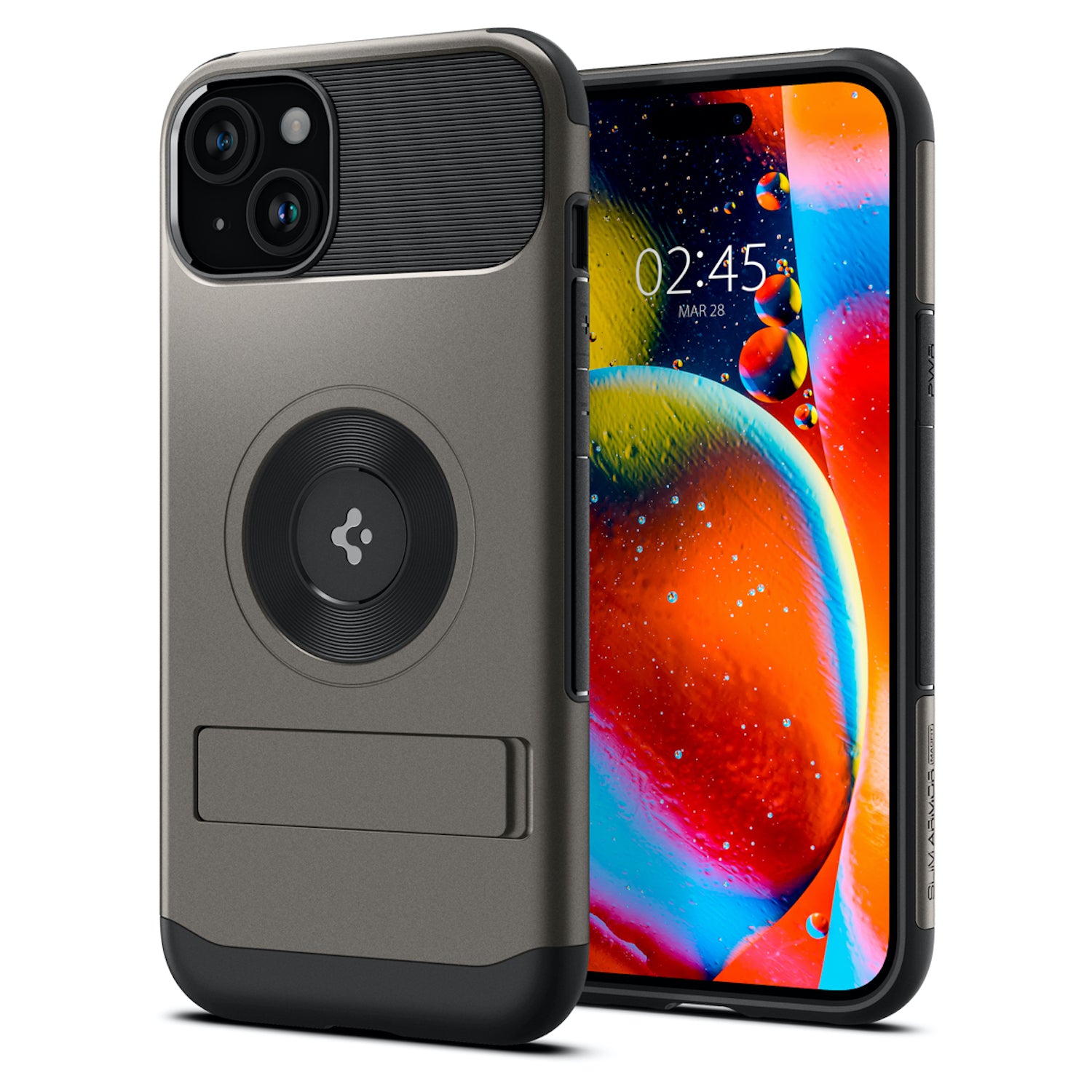 Spigen Slim Armor MagFit for iPhone 15 Pro Gunmetal