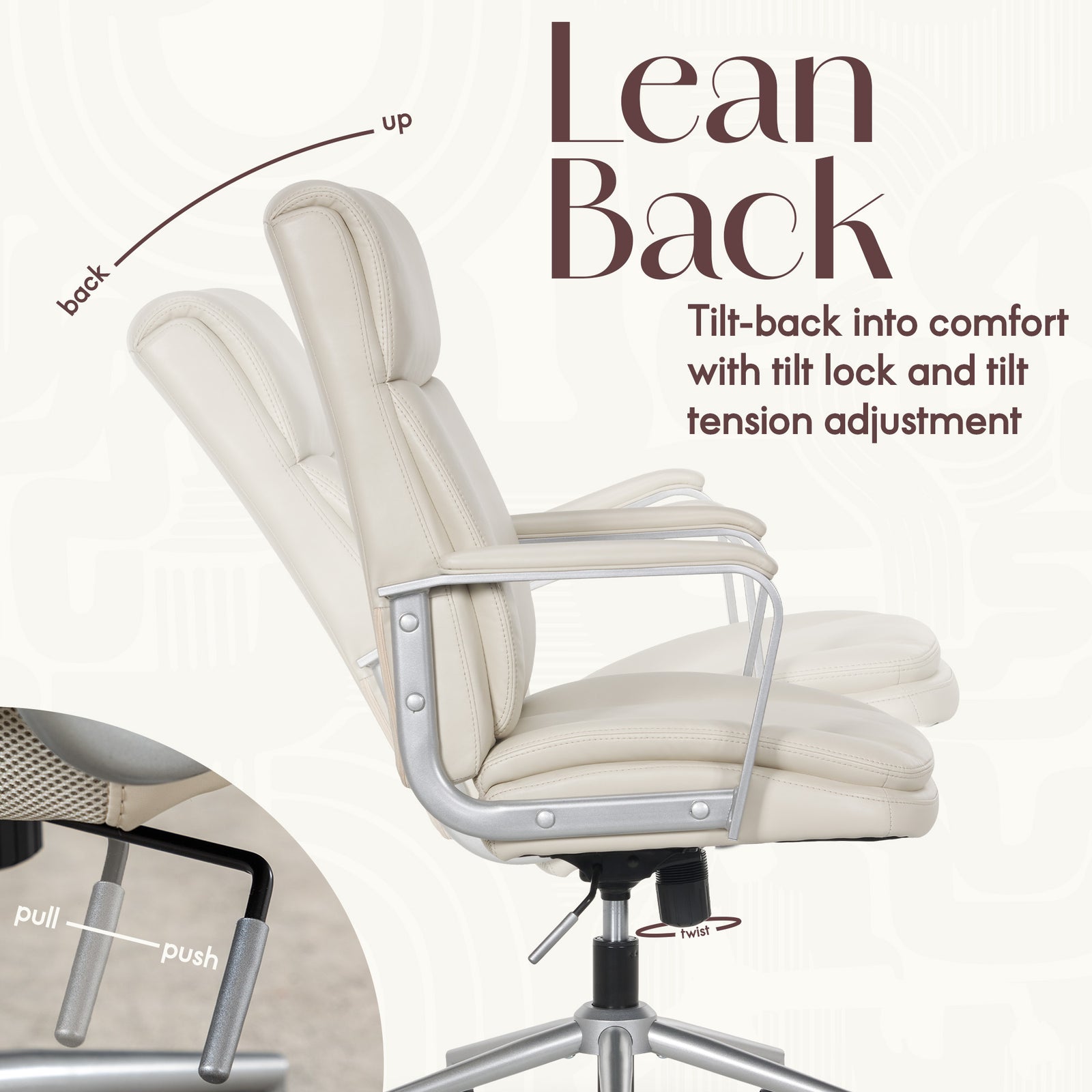 Elle Décor Lisette Ellegant Office Chair Ivory