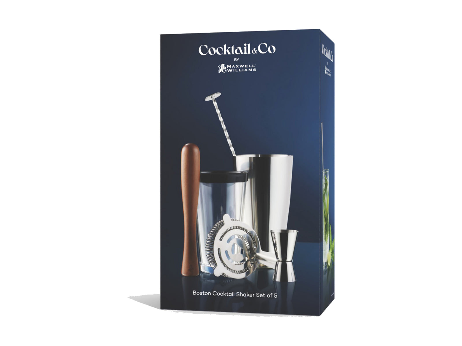 Maxwell & Williams Cocktail and Co Boston Cocktail Shaker Set of 5