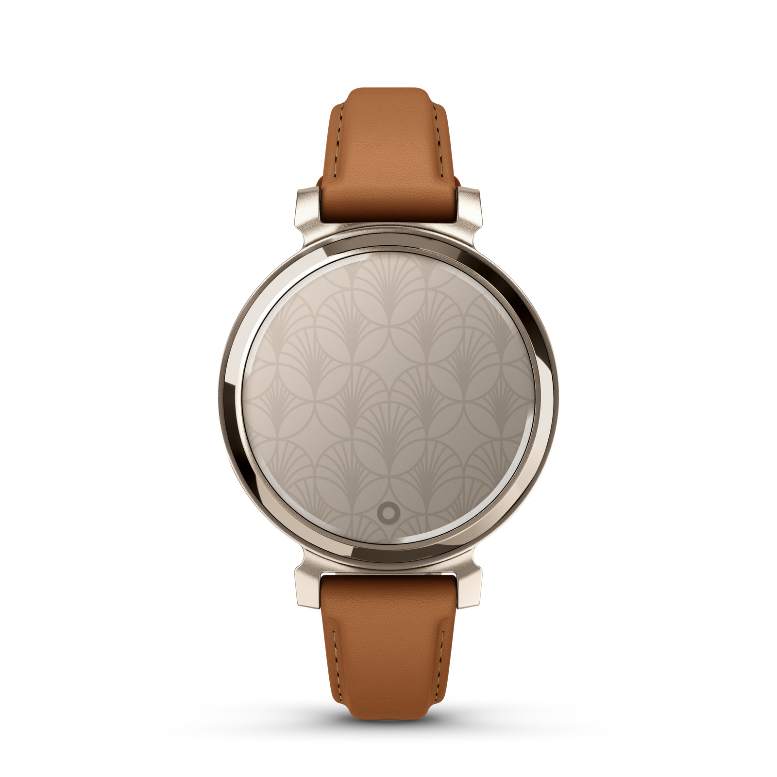 Garmin Lily 2 Cream Gold Case with Tan Leather Band