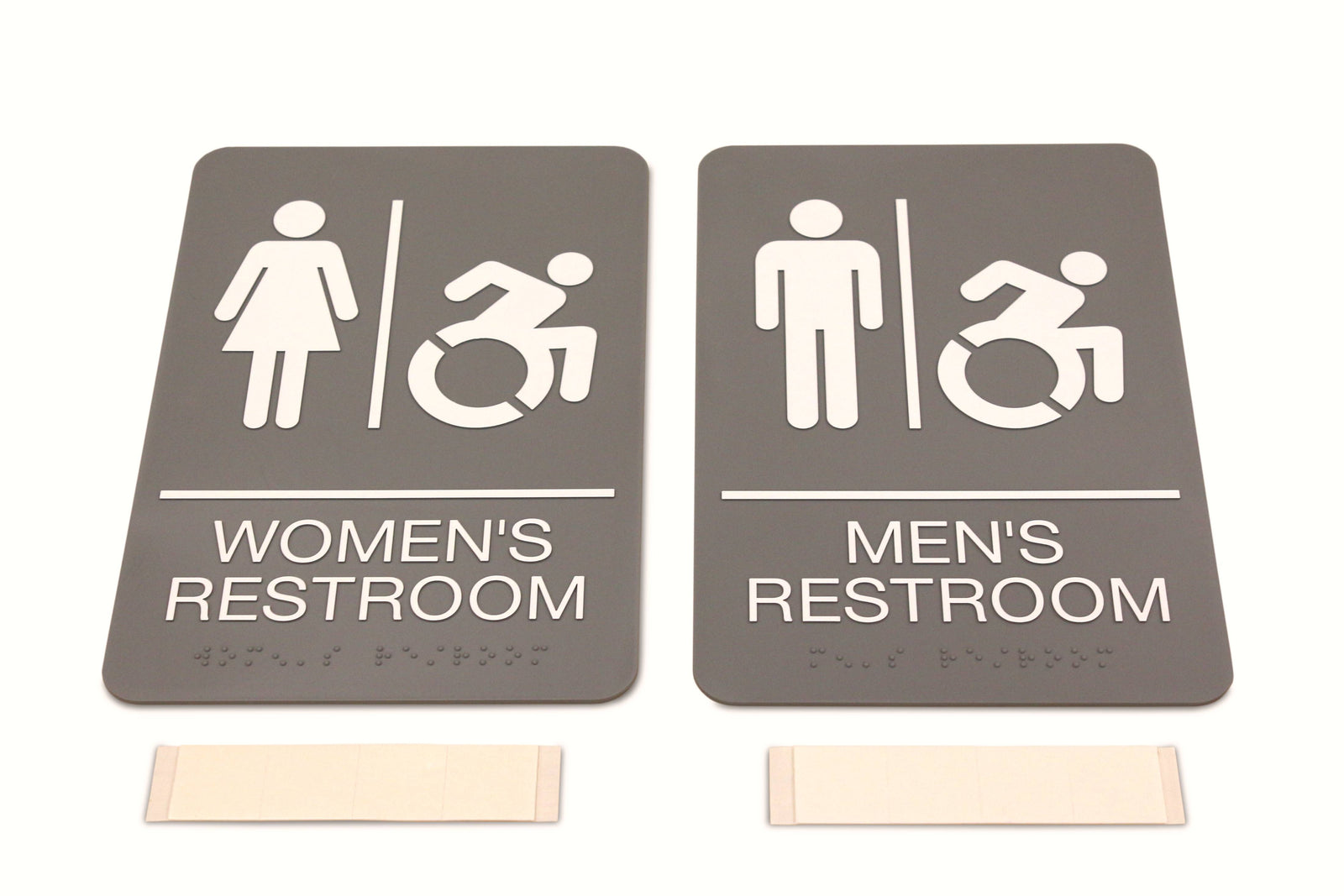 Headline Sign Mens And Womens Restroom ADA Signs Combo Pack