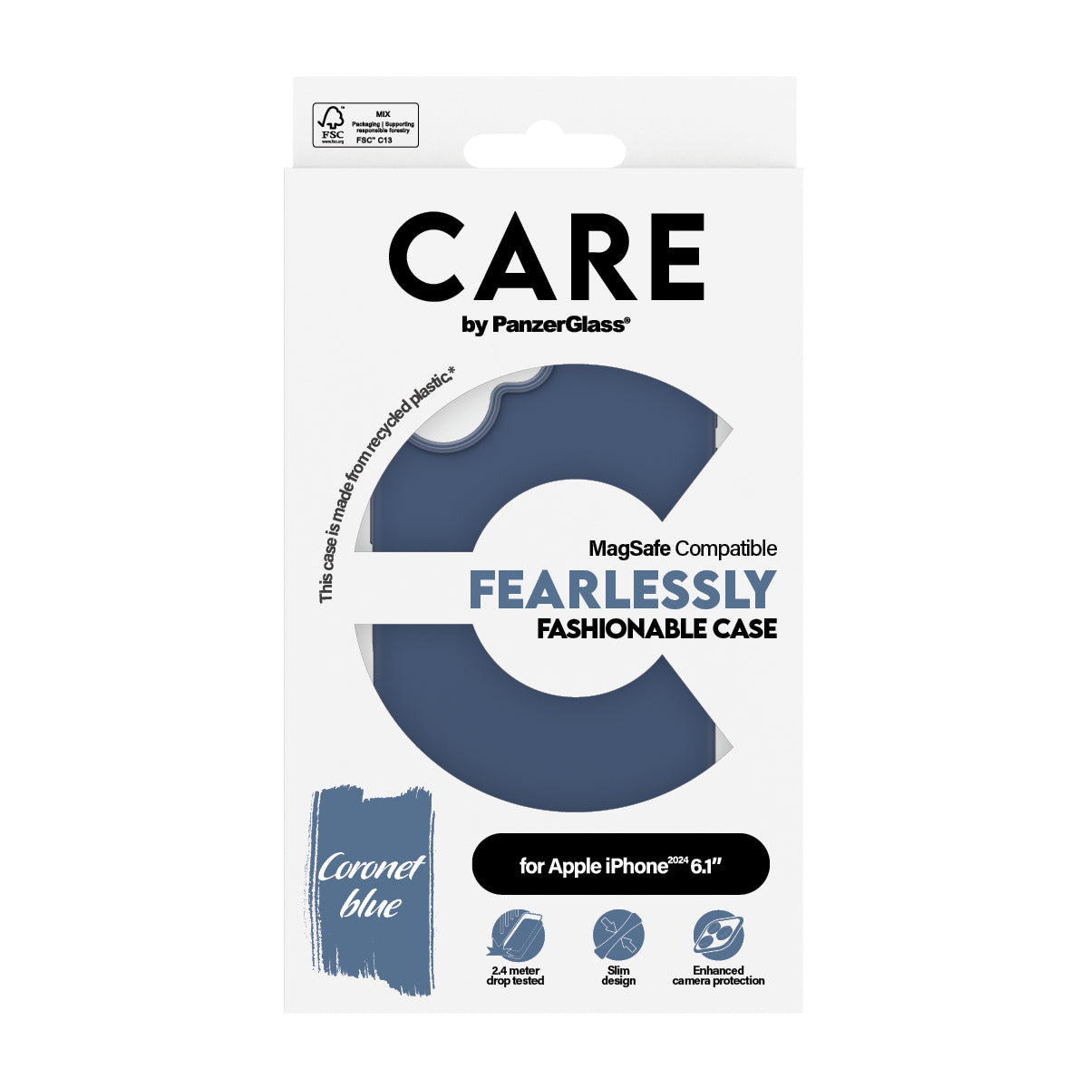 PanzerGlass CARE Case Fashion MagSafe iPhone 16 Blue