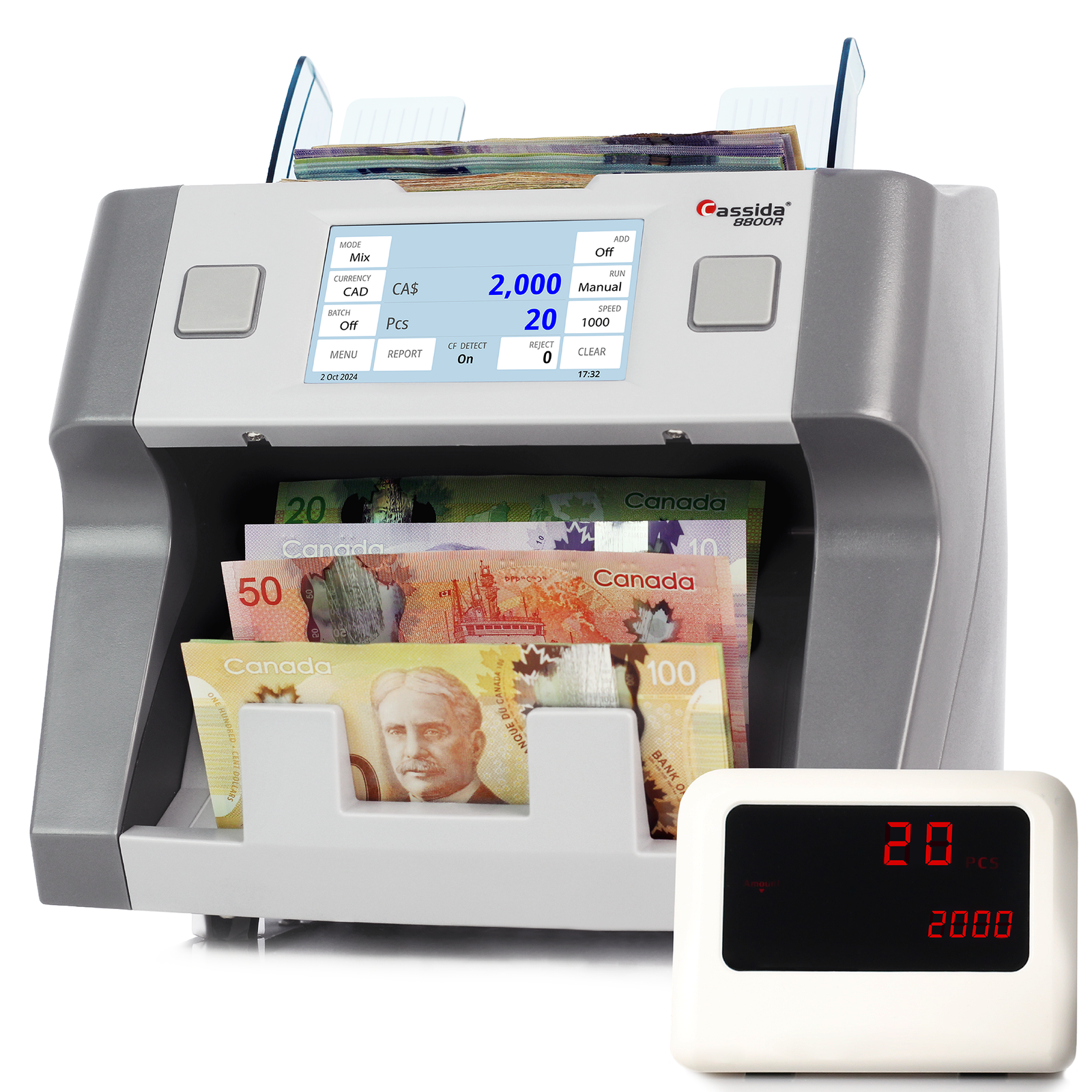 Cassida 8800RV2 Mixed Denomination Bill Counter
