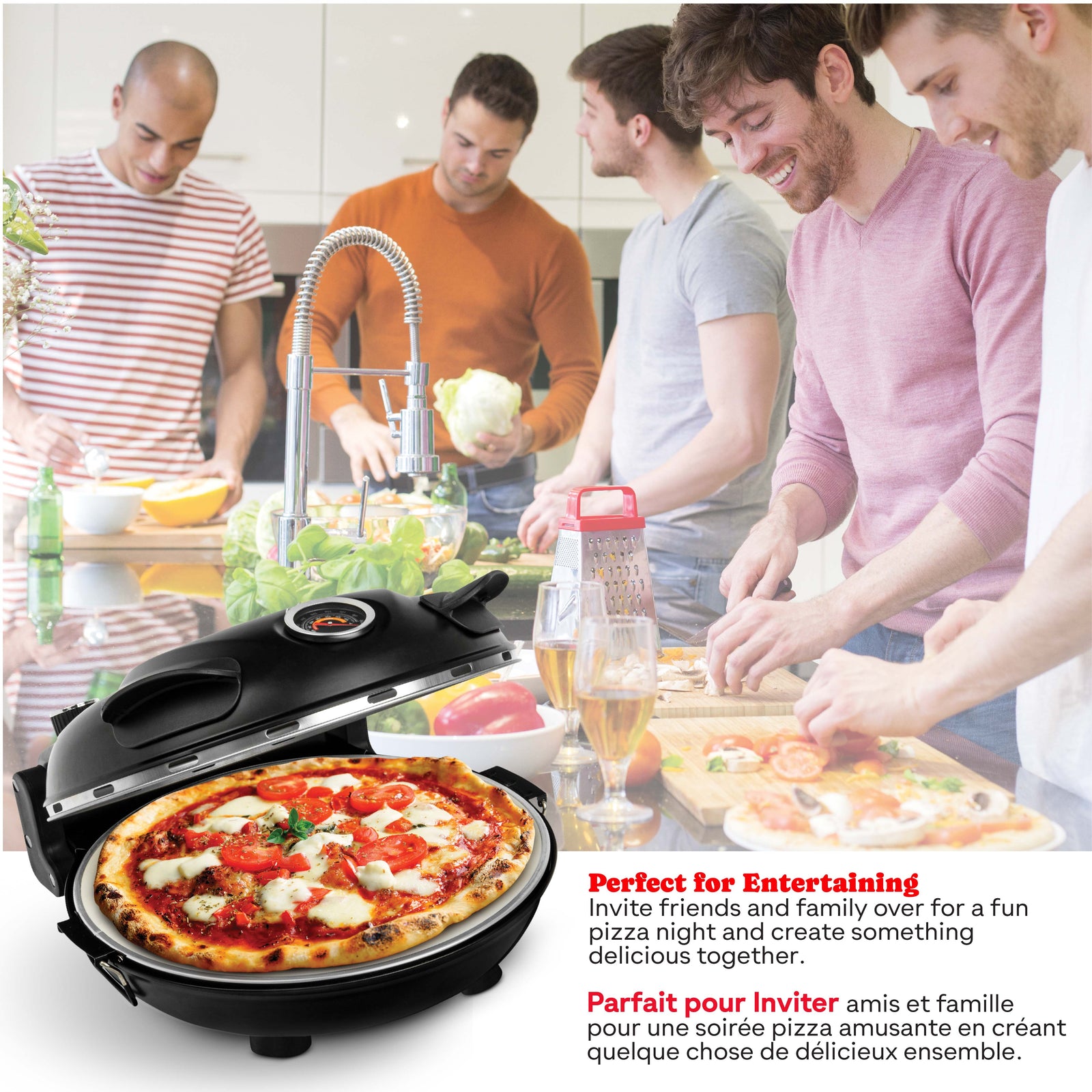 Granitestone Piezano Indoor Pizza Oven with Ceramic Pizza Stone