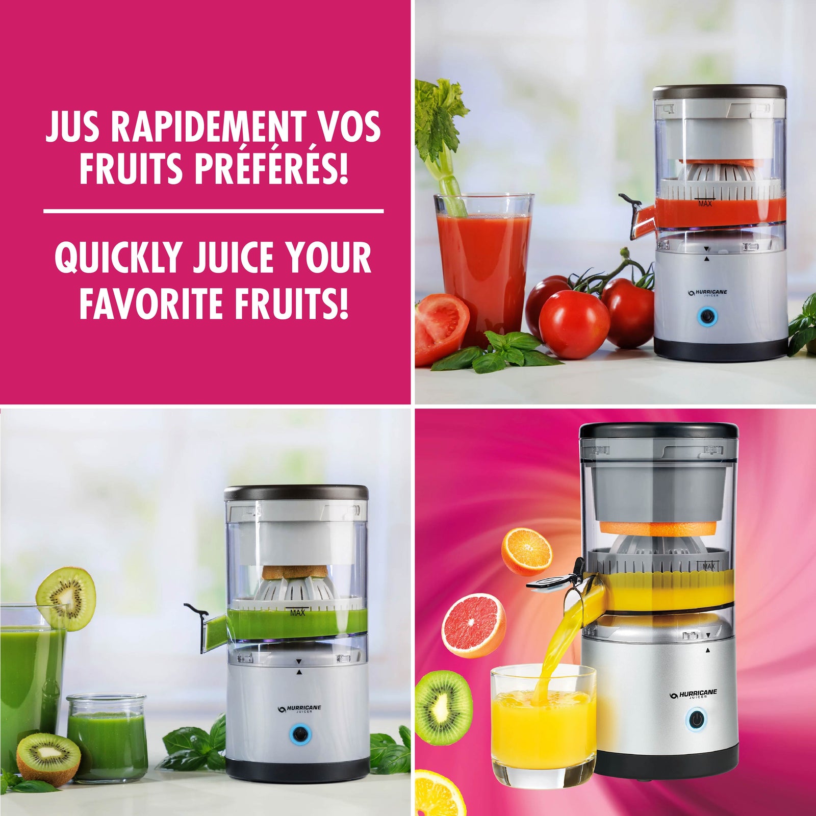 As Seen on TV Hurricane Juicer Cordless Rechargeable Juicer