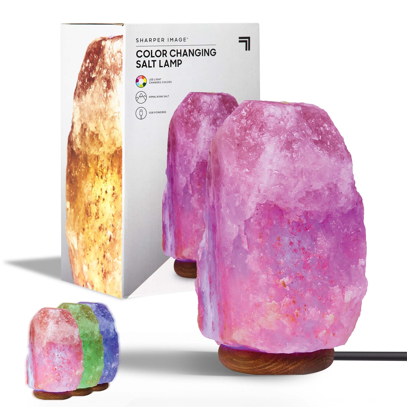 Sharper Image Himalayan Salt Crystal LED Colour Changing Lamp