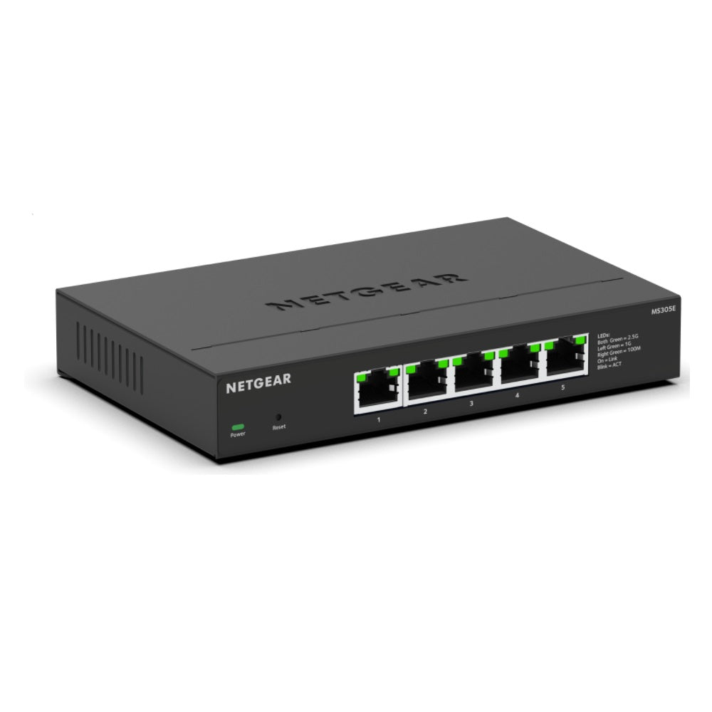 Netgear MS305E-100NAS 5 Port Multi-Gigabit Ethernet Unmanaged Switch