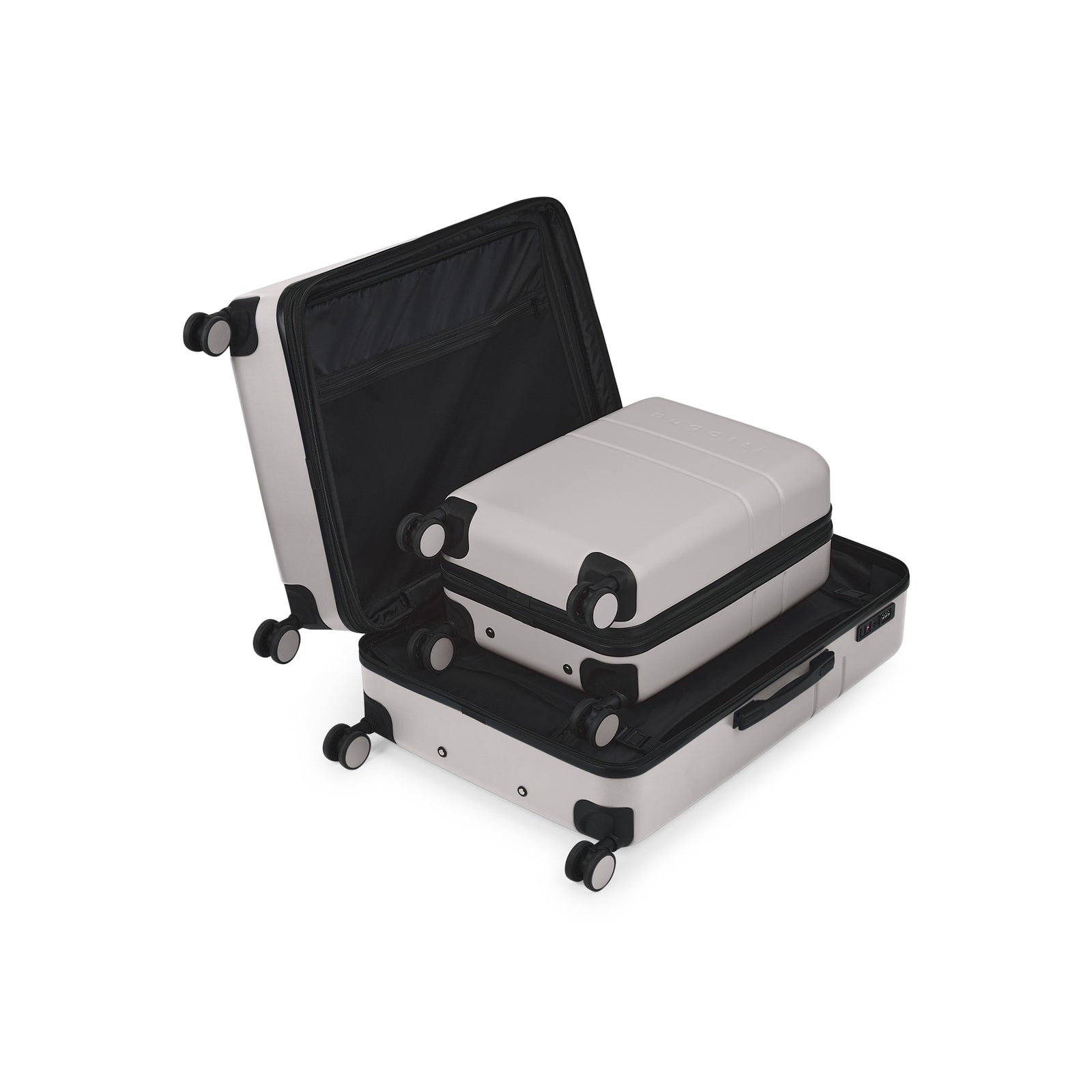 Bugatti Timeless Collection 2 Piece Hardside Luggage Set Putty