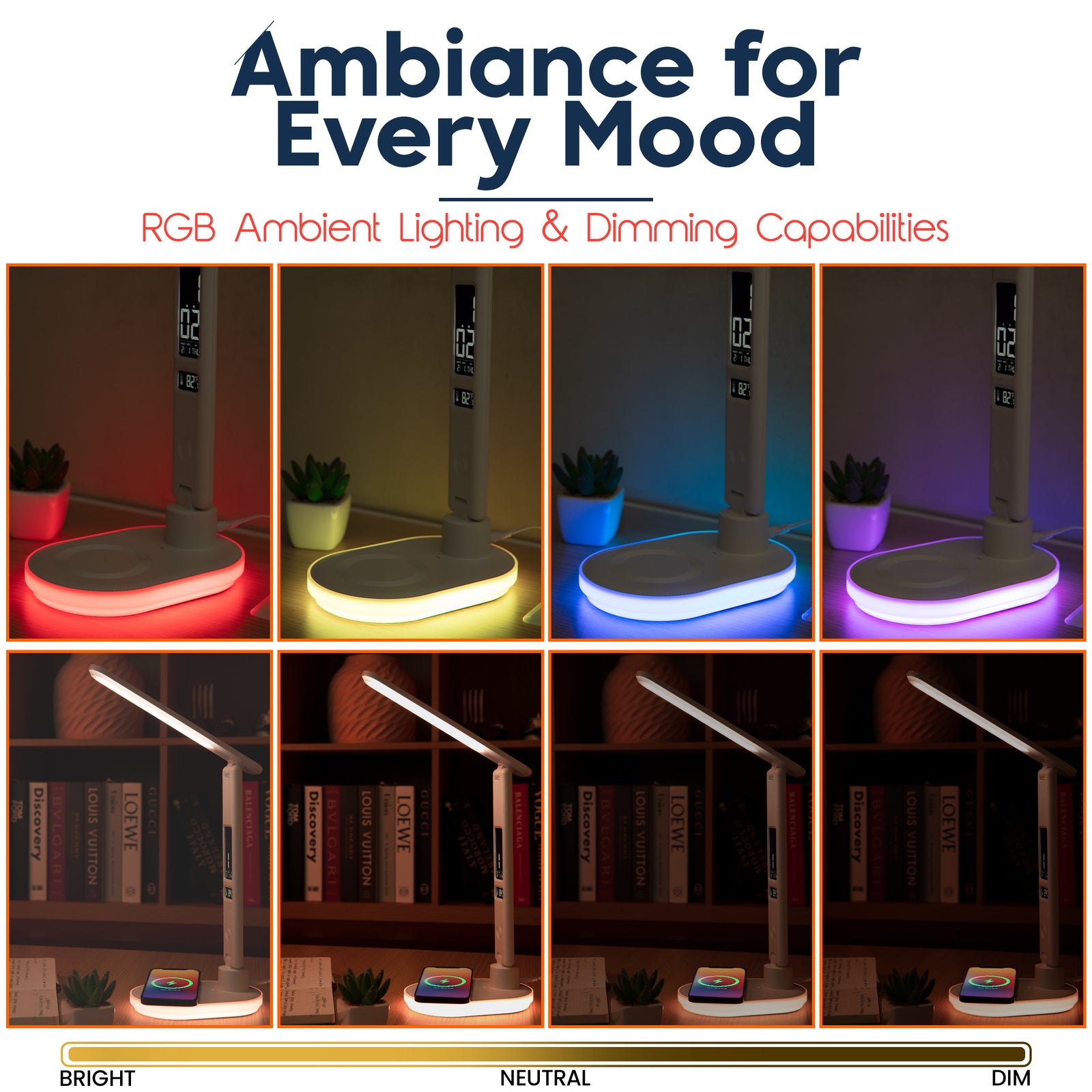 ShoppingAll LED Multi-Functional Office Lamp with RGB Base