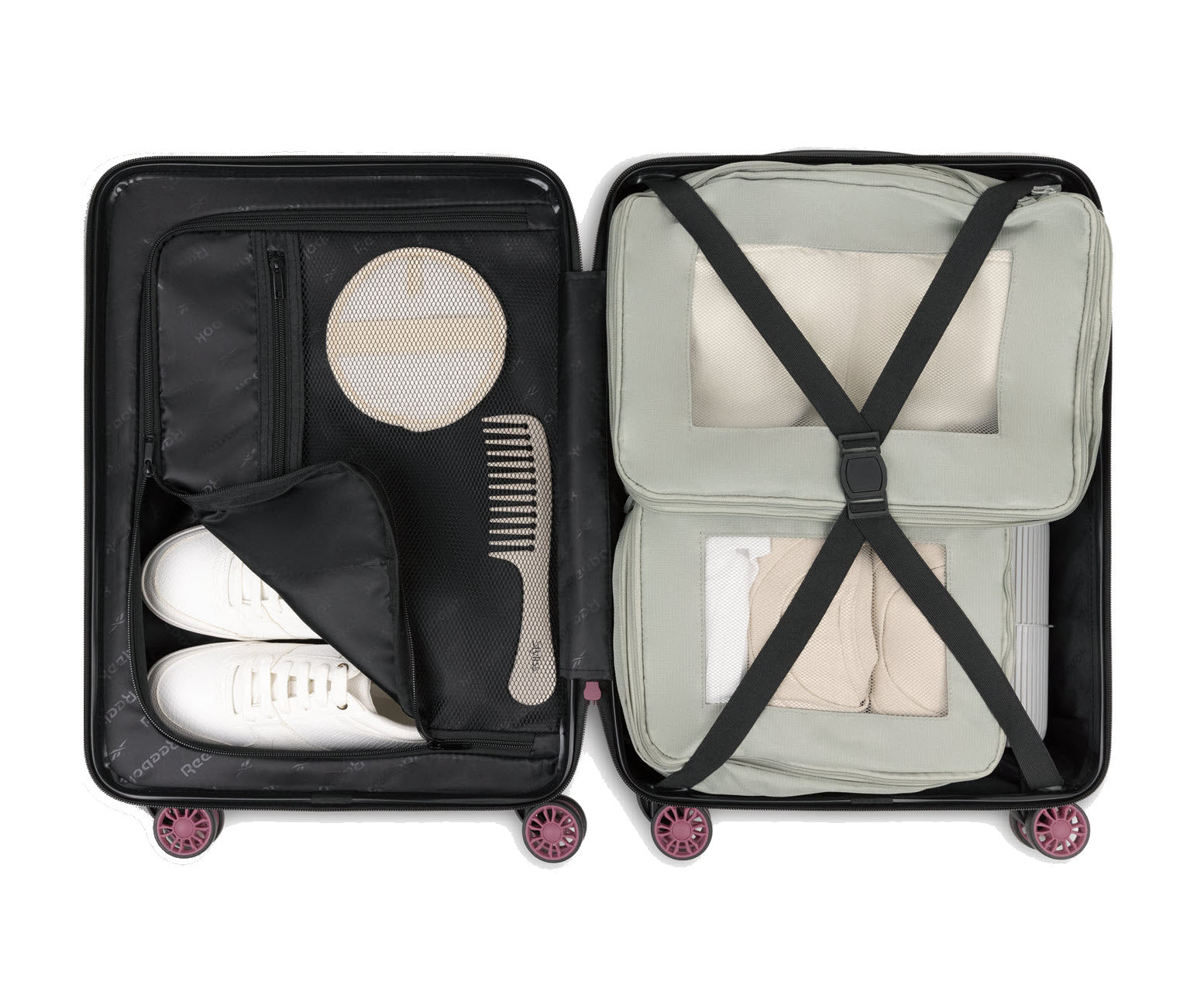 Reebok The Captain Hardside 21.5" Luggage Hot Pink