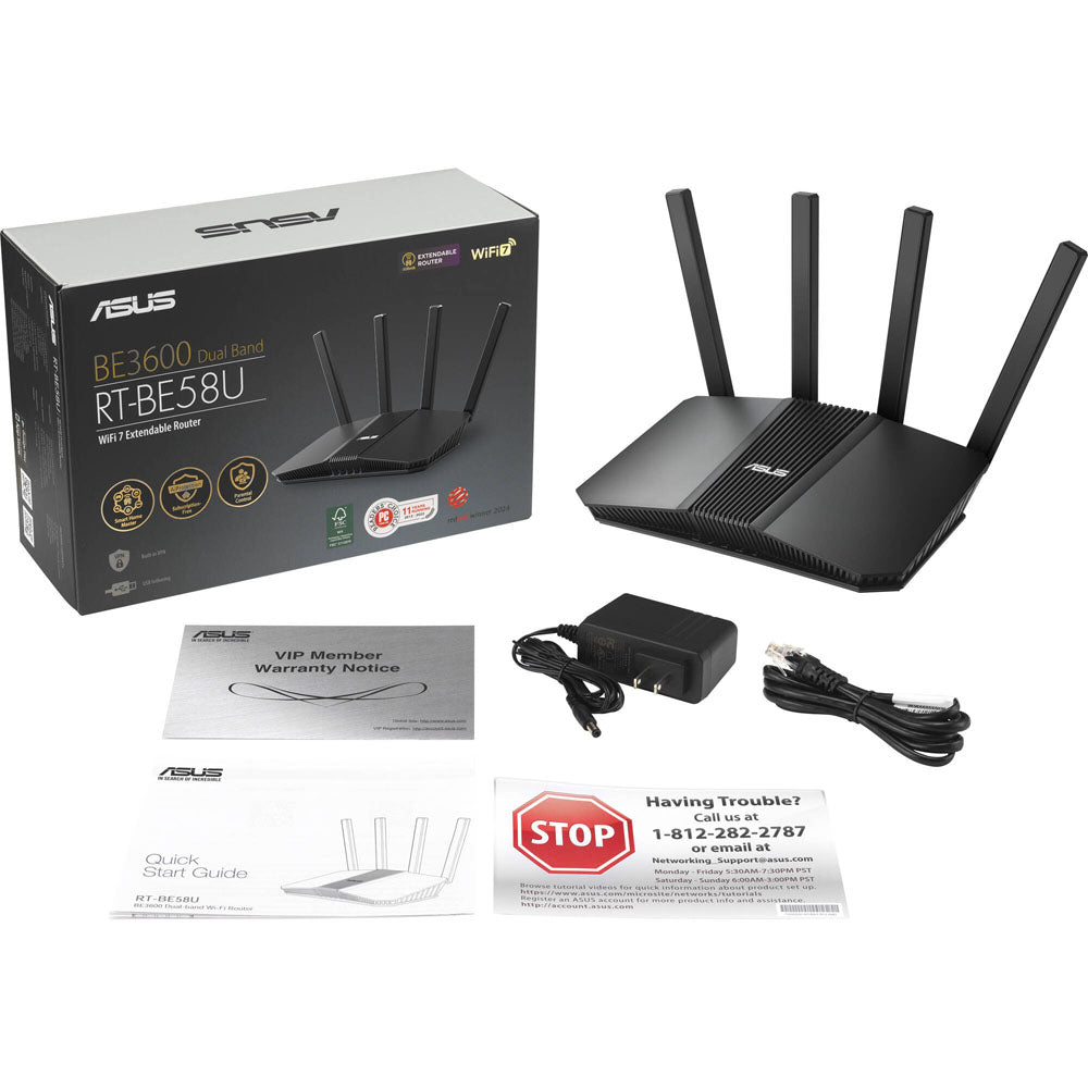 ASUS RT-BE58U BE3600 Dual-Band Wi Fi 7 Router