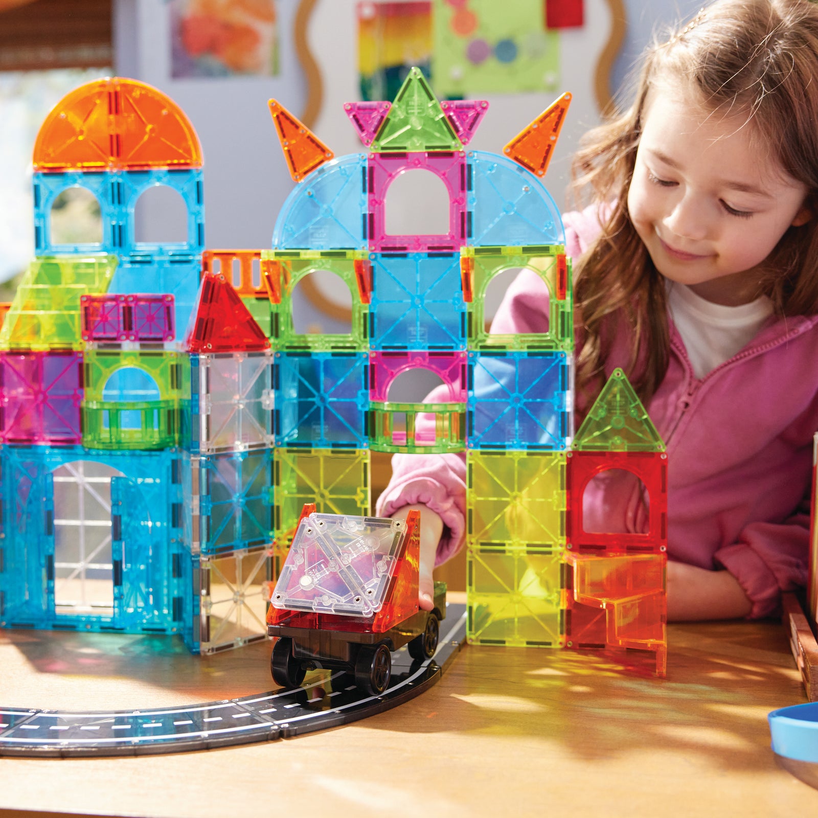 Magna-Tiles City Center 110 Piece Magnetic Construction Set