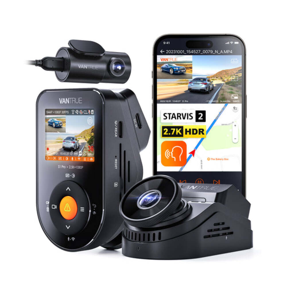 Vantrue S1 Pro 2.7K 1080P Dual Dash Cam