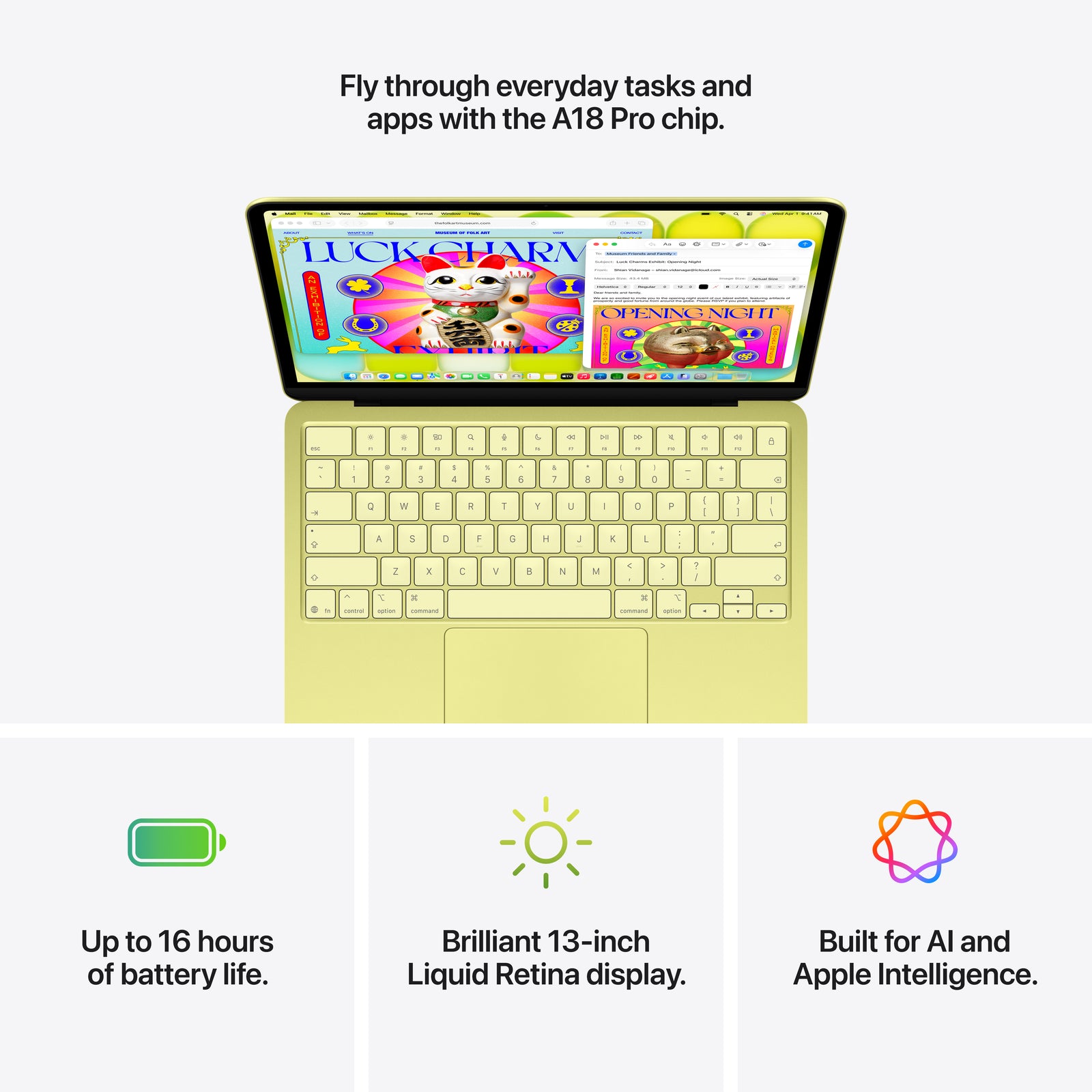 Apple MacBook Neo MHFD4LL/A 13" Citrus