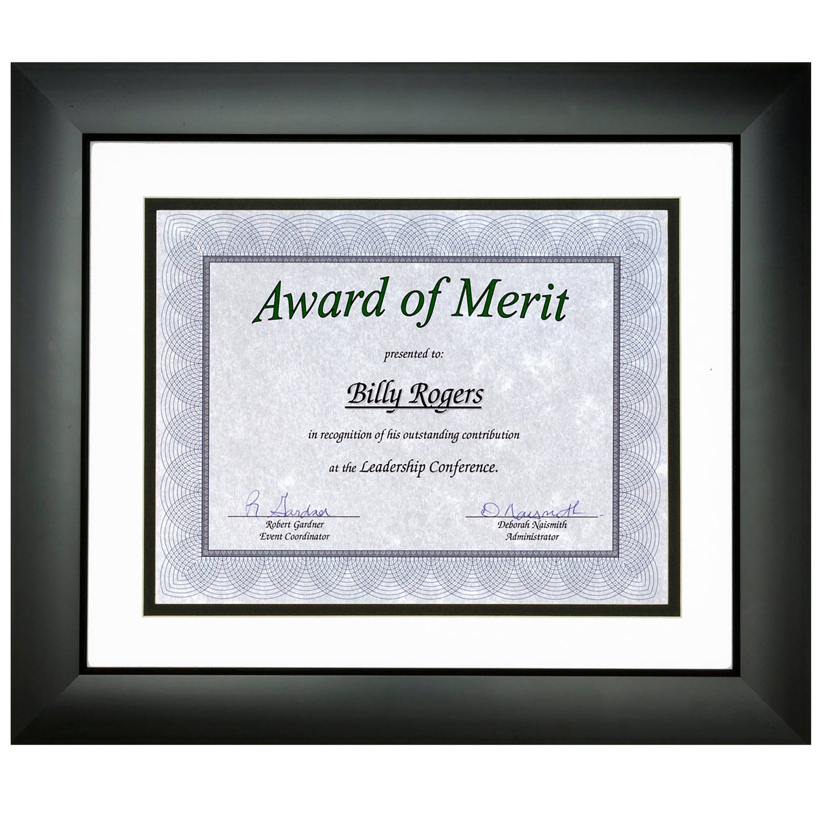 First Base Certificate Frame 8 1/2"x11" Black/White