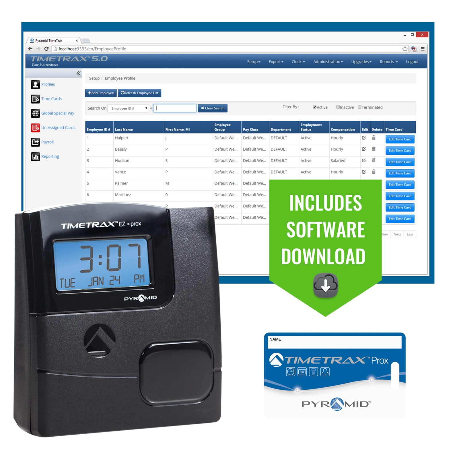 Pyramid Time Software Based Proximity Time Clock