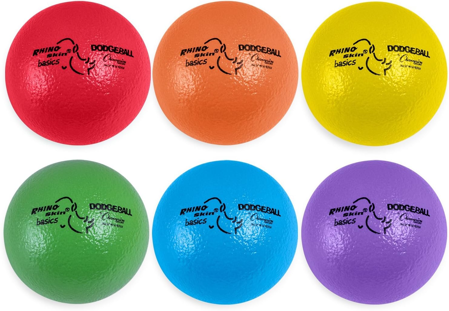 Champion Sports Rhino Skin Dodgeball Set Multicolour Pack of 6