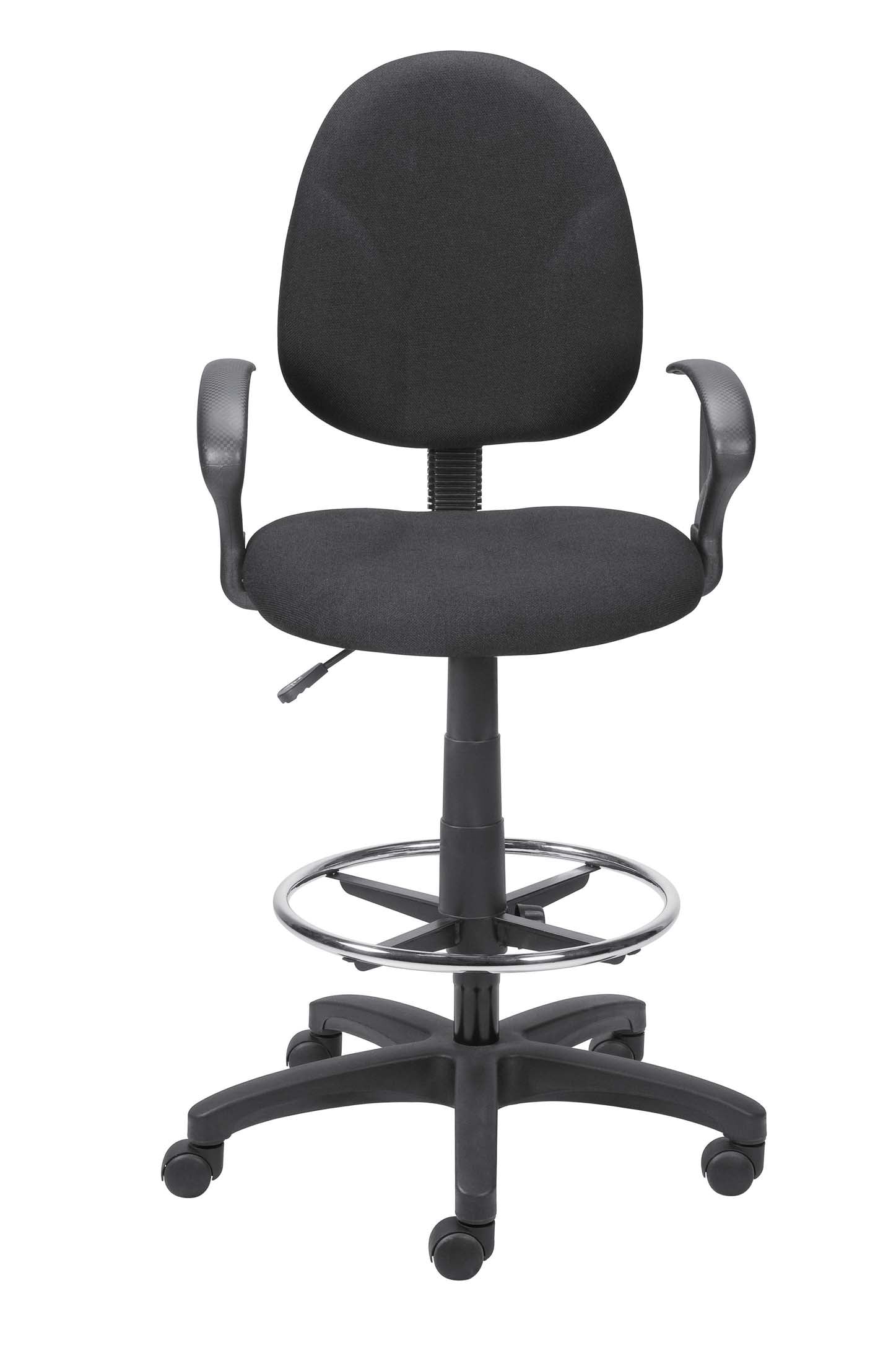 Extended Height Stool with Arms ST20119-CA Black