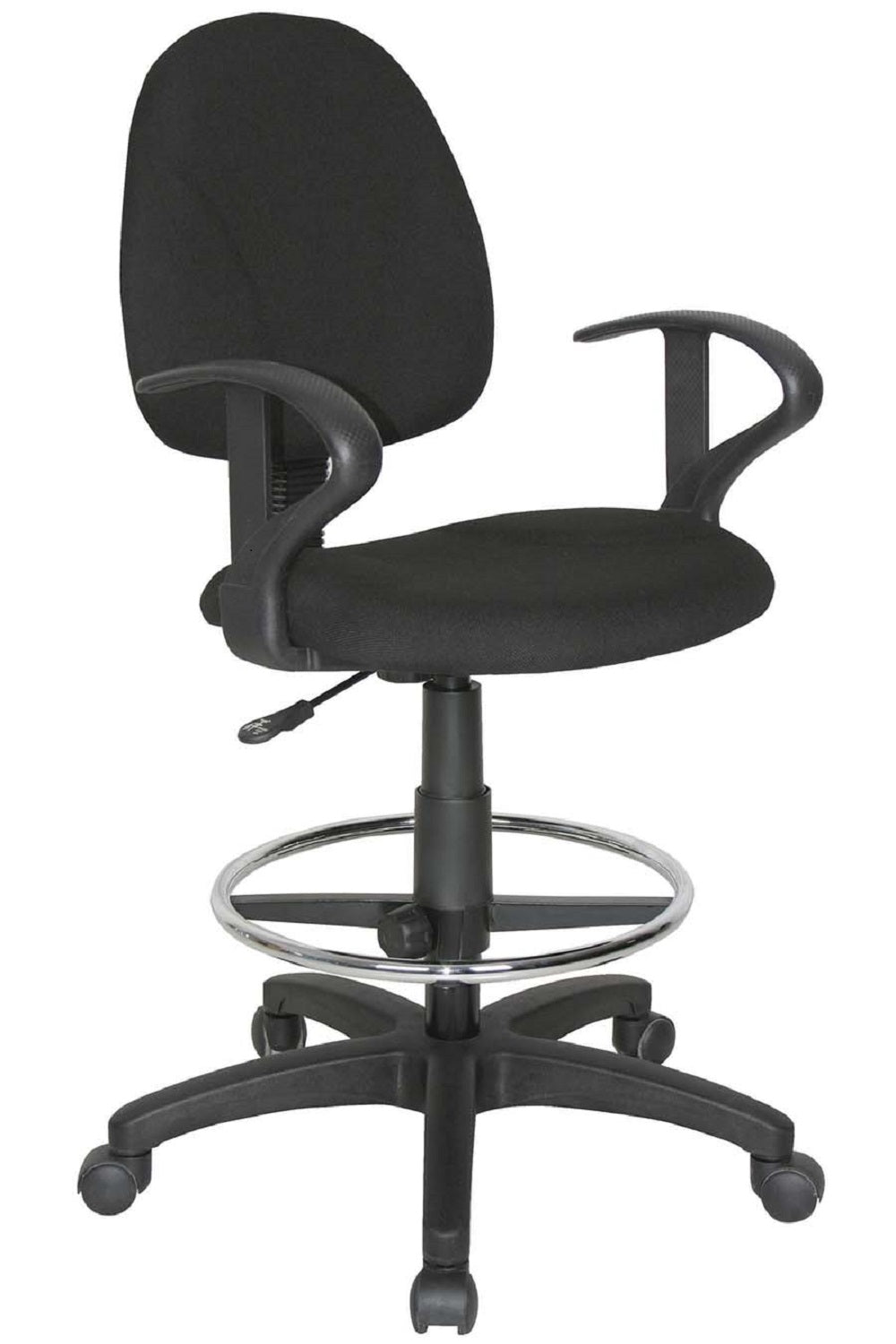Extended Height Stool with Arms ST20119-CA Black