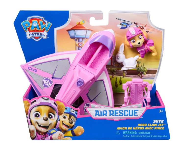 Paw Patrol Air Rescue SKYE With Hero Claw Jet Plane Play Set